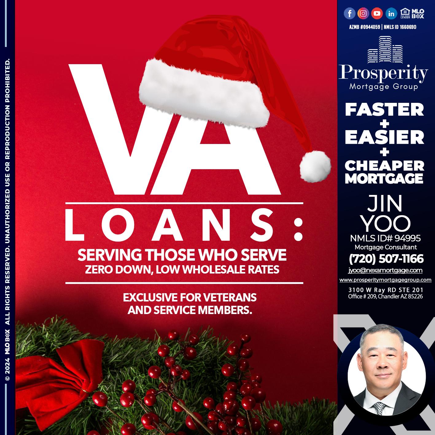 VA LOANS - Jin Yoo -Mortgage Consultant