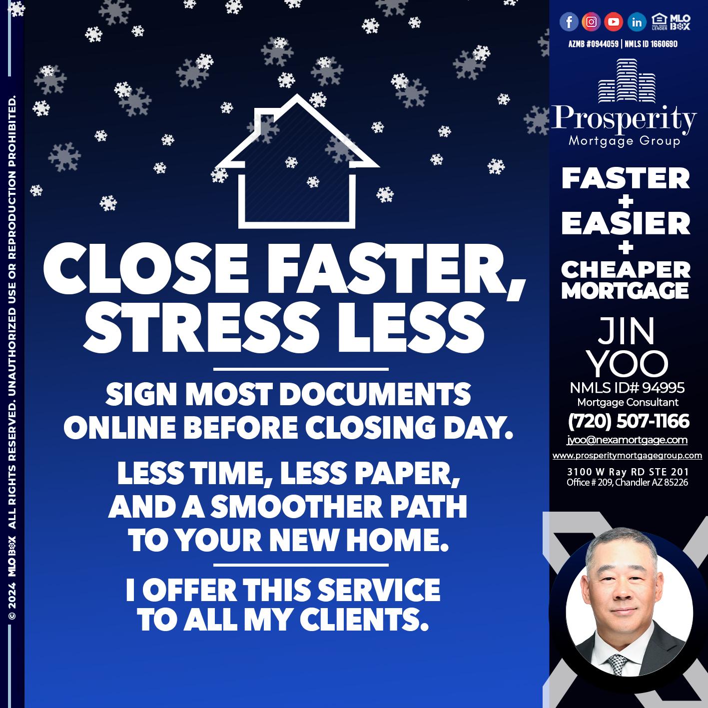 close faster - Jin Yoo -Mortgage Consultant