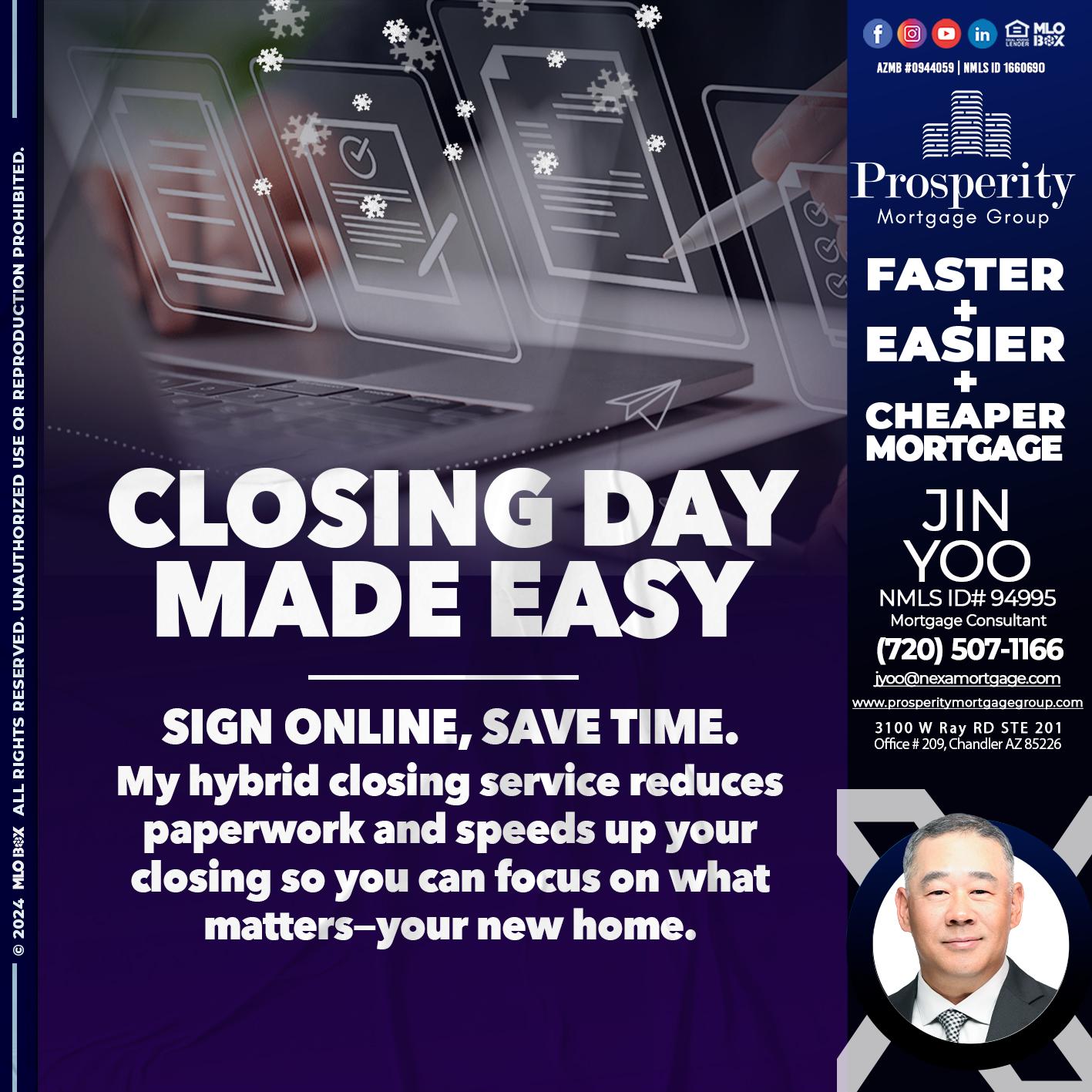 closing day - Jin Yoo -Mortgage Consultant