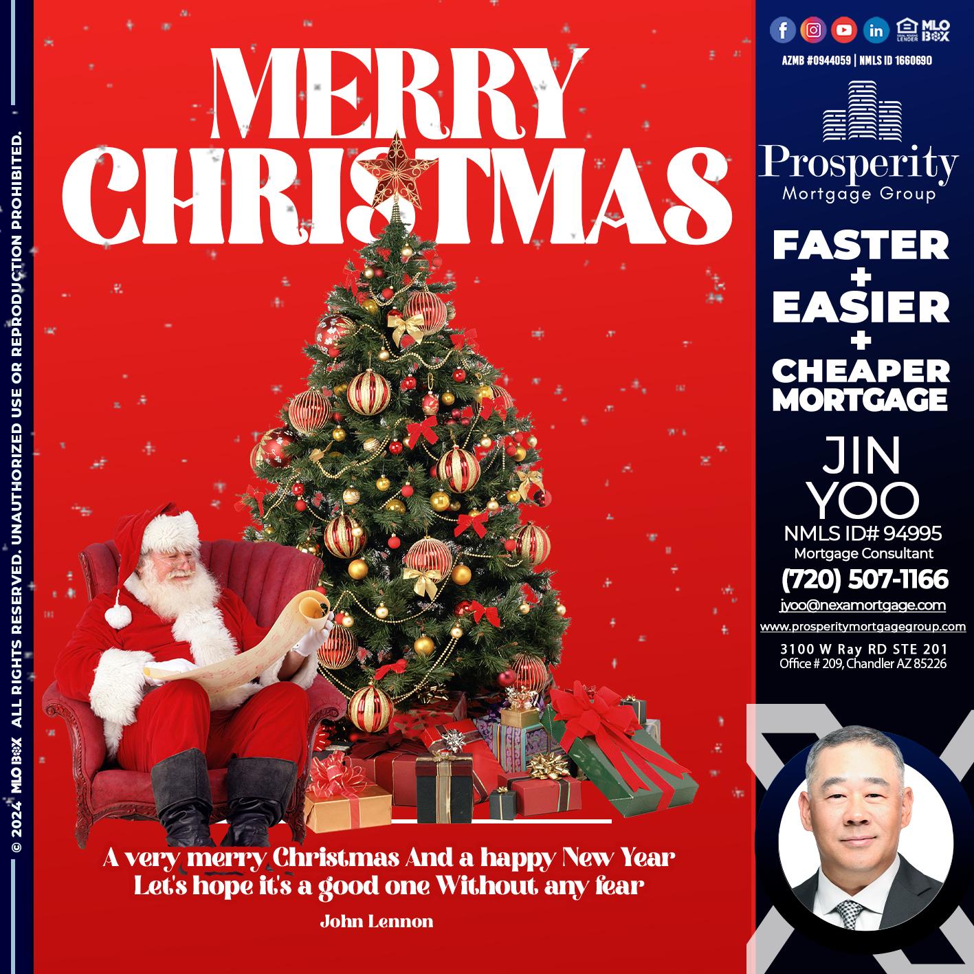MERRY CHRISTMASS - Jin Yoo -Mortgage Consultant