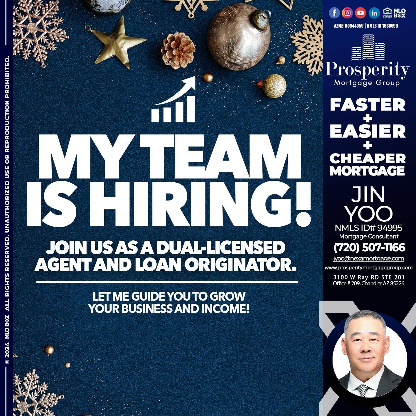 my team is hiring - Jin Yoo -Mortgage Consultant
