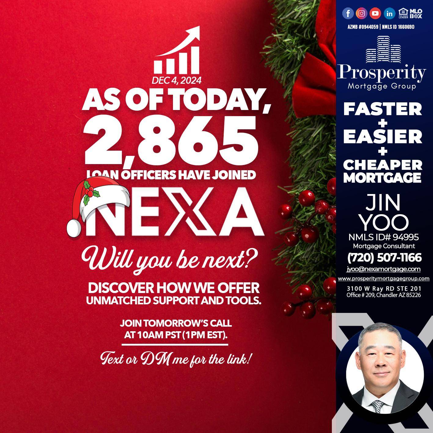 AS OF TODAY - Jin Yoo -Mortgage Consultant