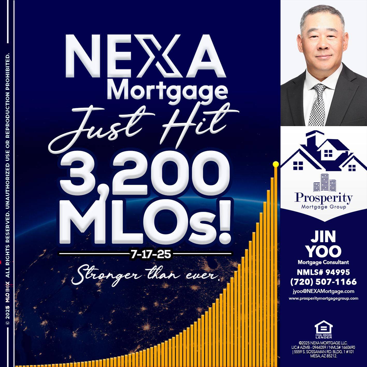 JUST HIT 3,200 MLOs - Jin Yoo -Mortgage Consultant