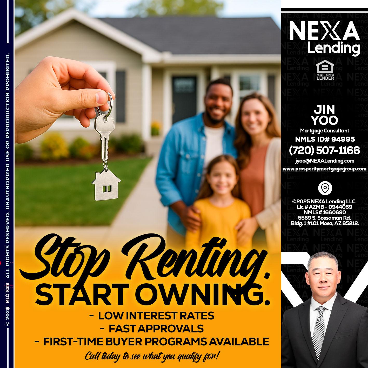 STOP RENTING - Jin Yoo -Mortgage Consultant