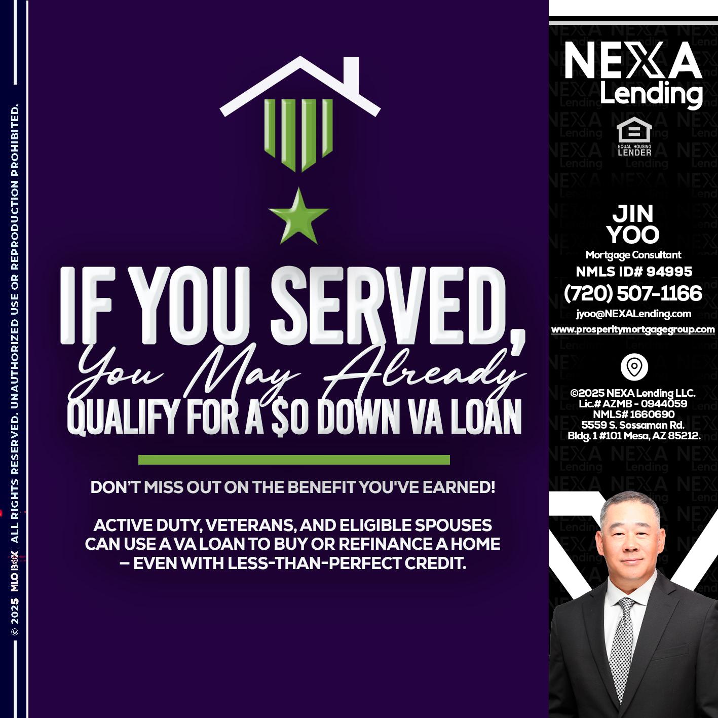 IF YOU SERVED - Jin Yoo -Mortgage Consultant