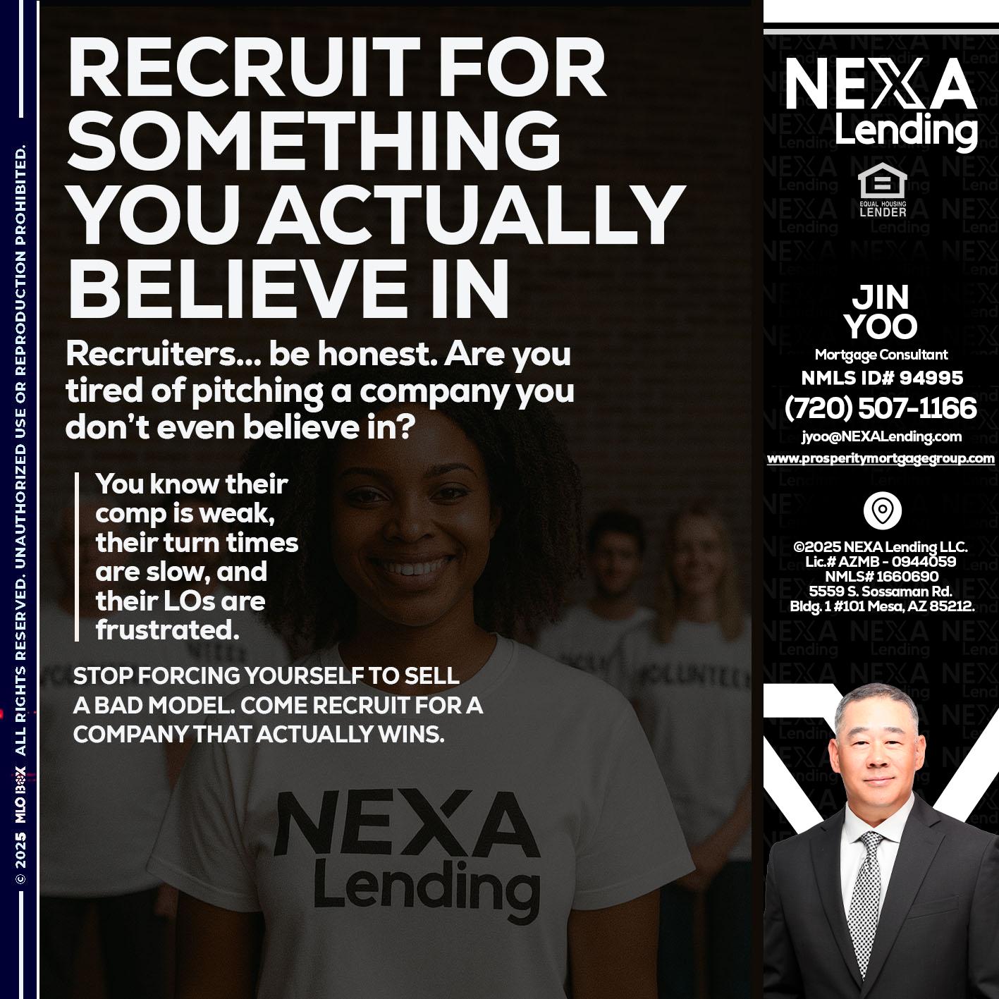 RECRUITING - Jin Yoo -Mortgage Consultant