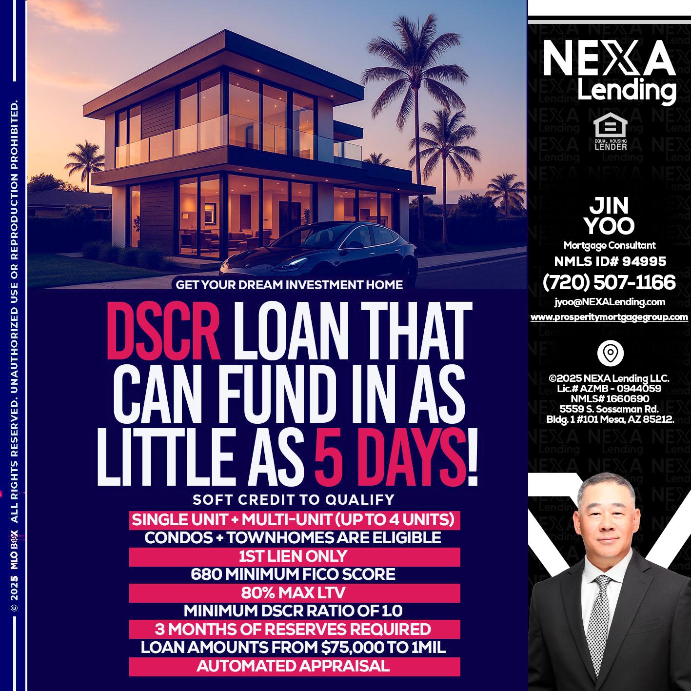 DSCR - Jin Yoo -Mortgage Consultant