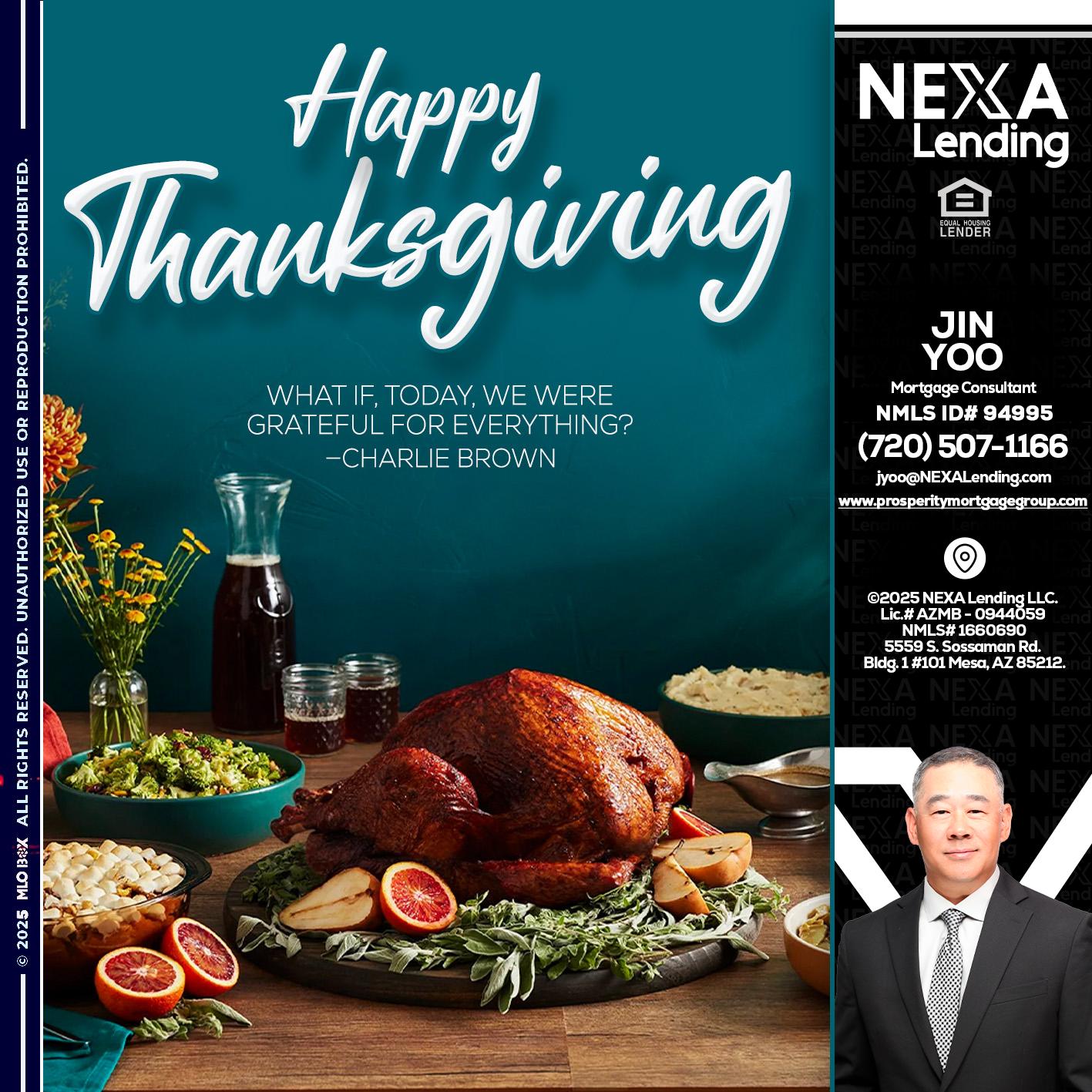 happy Thanksgiving - Jin Yoo -Mortgage Consultant