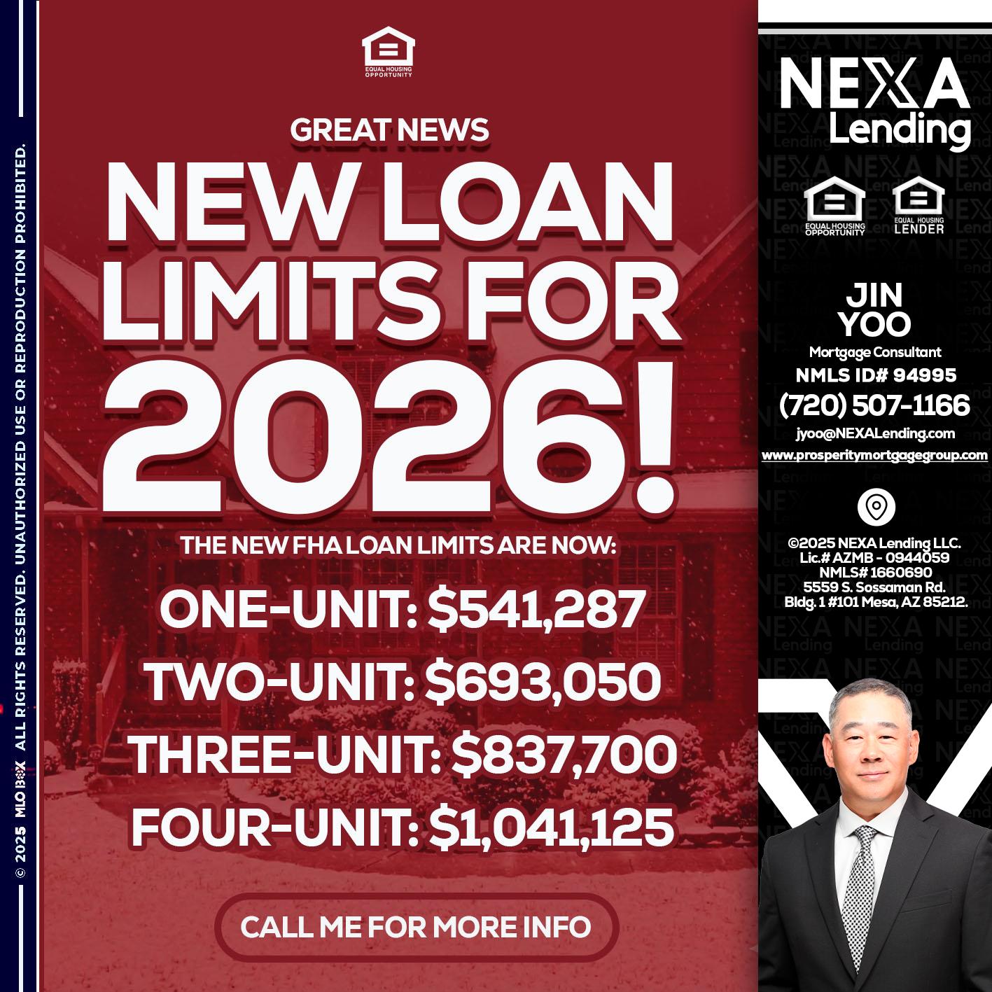 loan limits - Jin Yoo -Mortgage Consultant