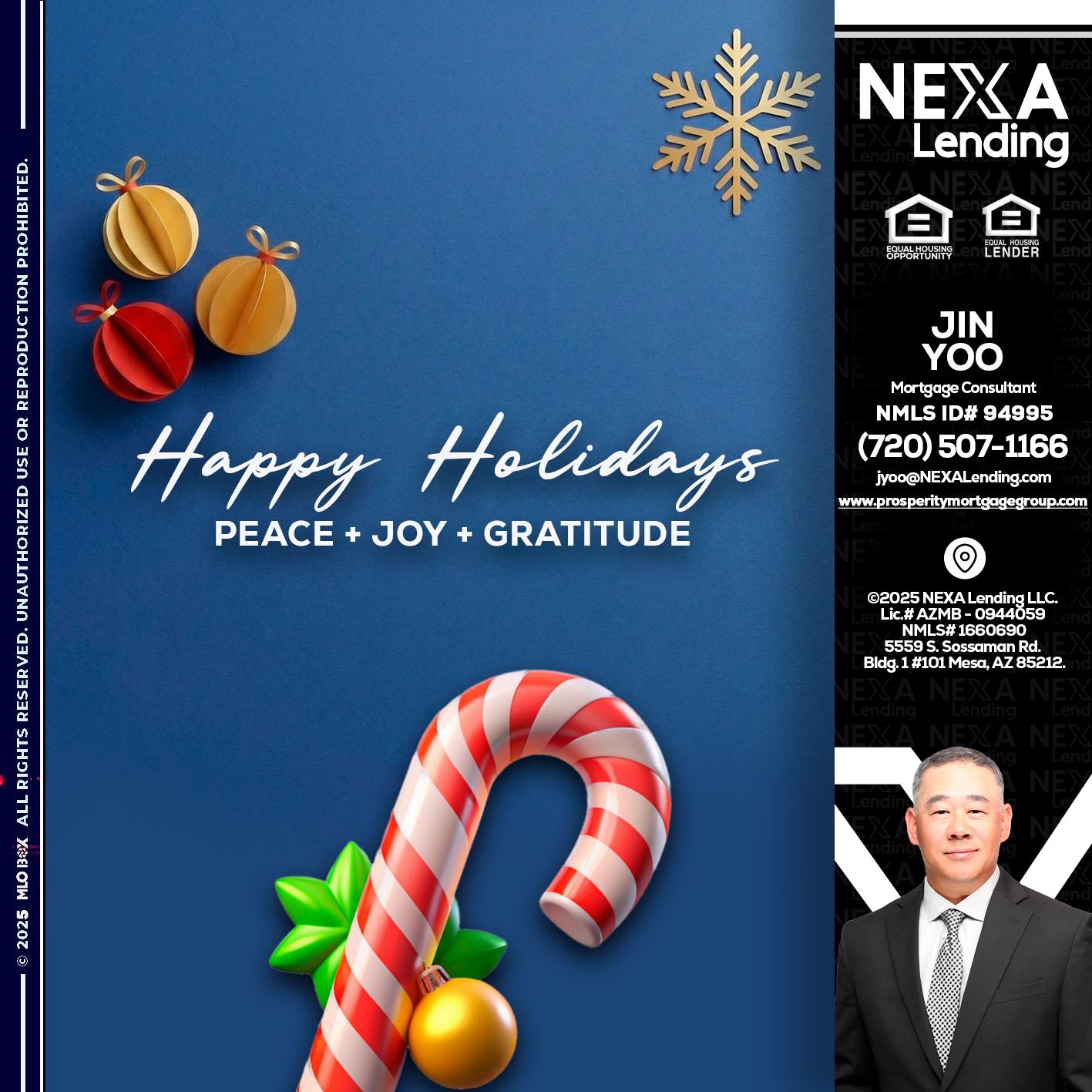 HAPPY HOLIDAYS - Jin Yoo -Mortgage Consultant