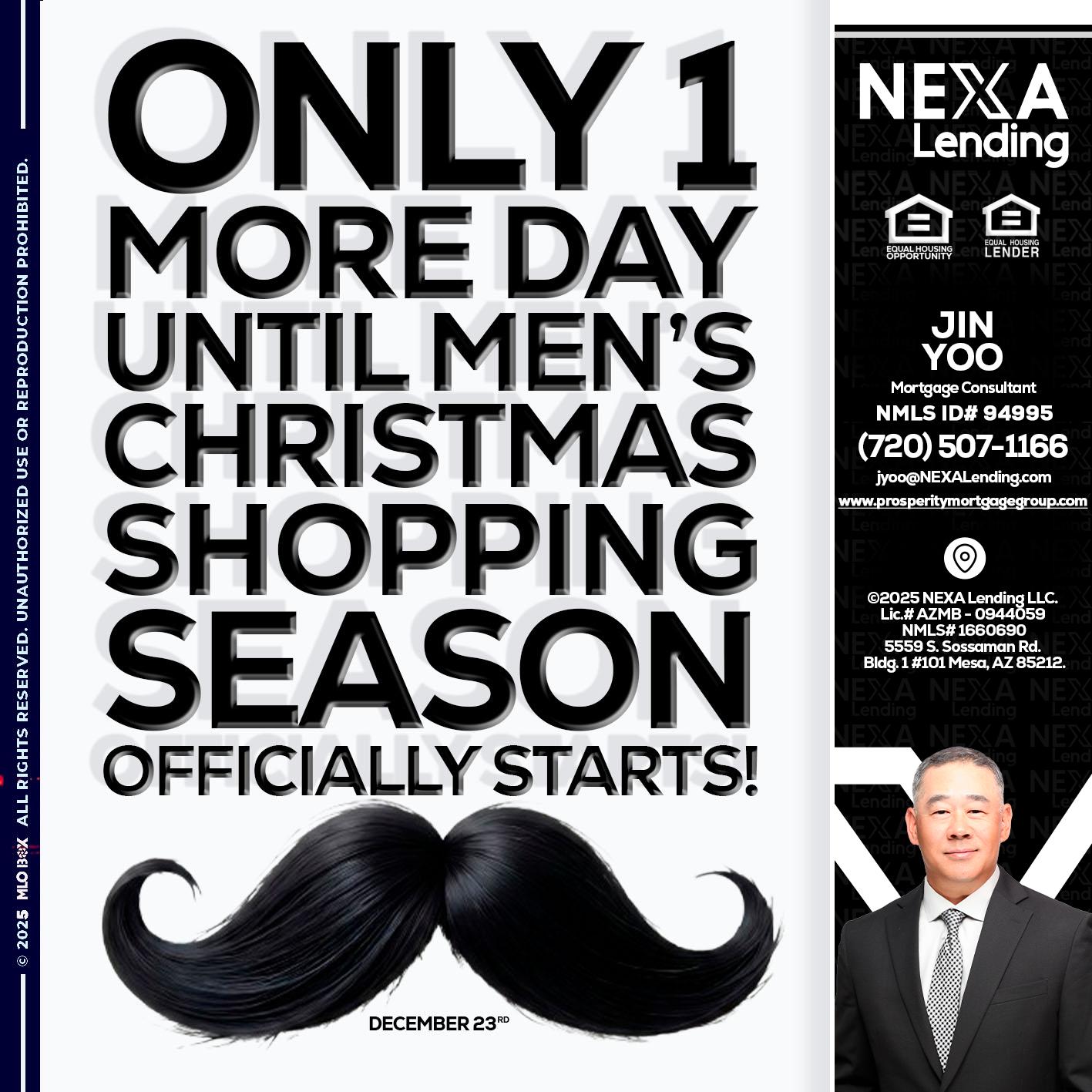 ONLY 1 DAY - Jin Yoo -Mortgage Consultant