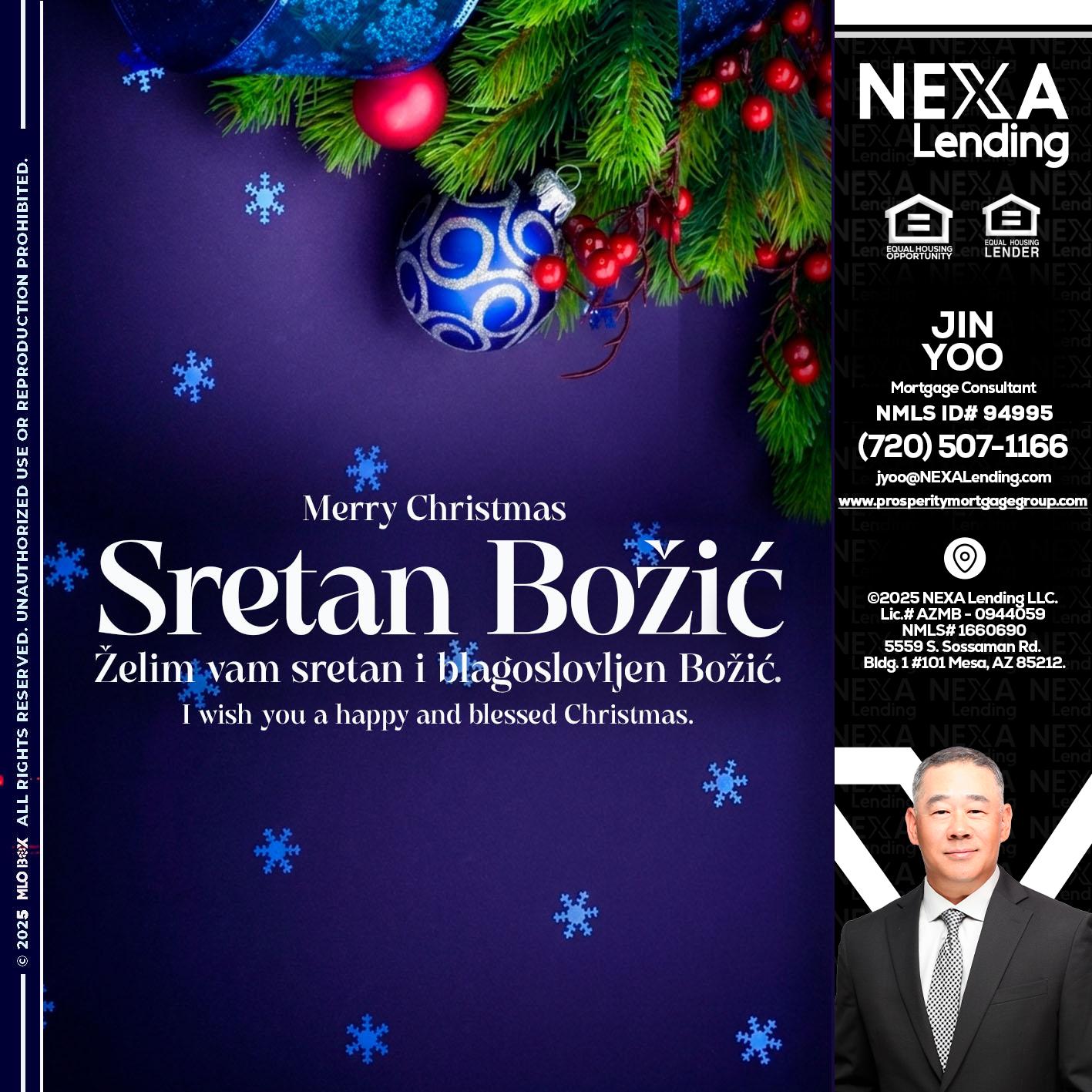 Sretan Božić - Jin Yoo -Mortgage Consultant