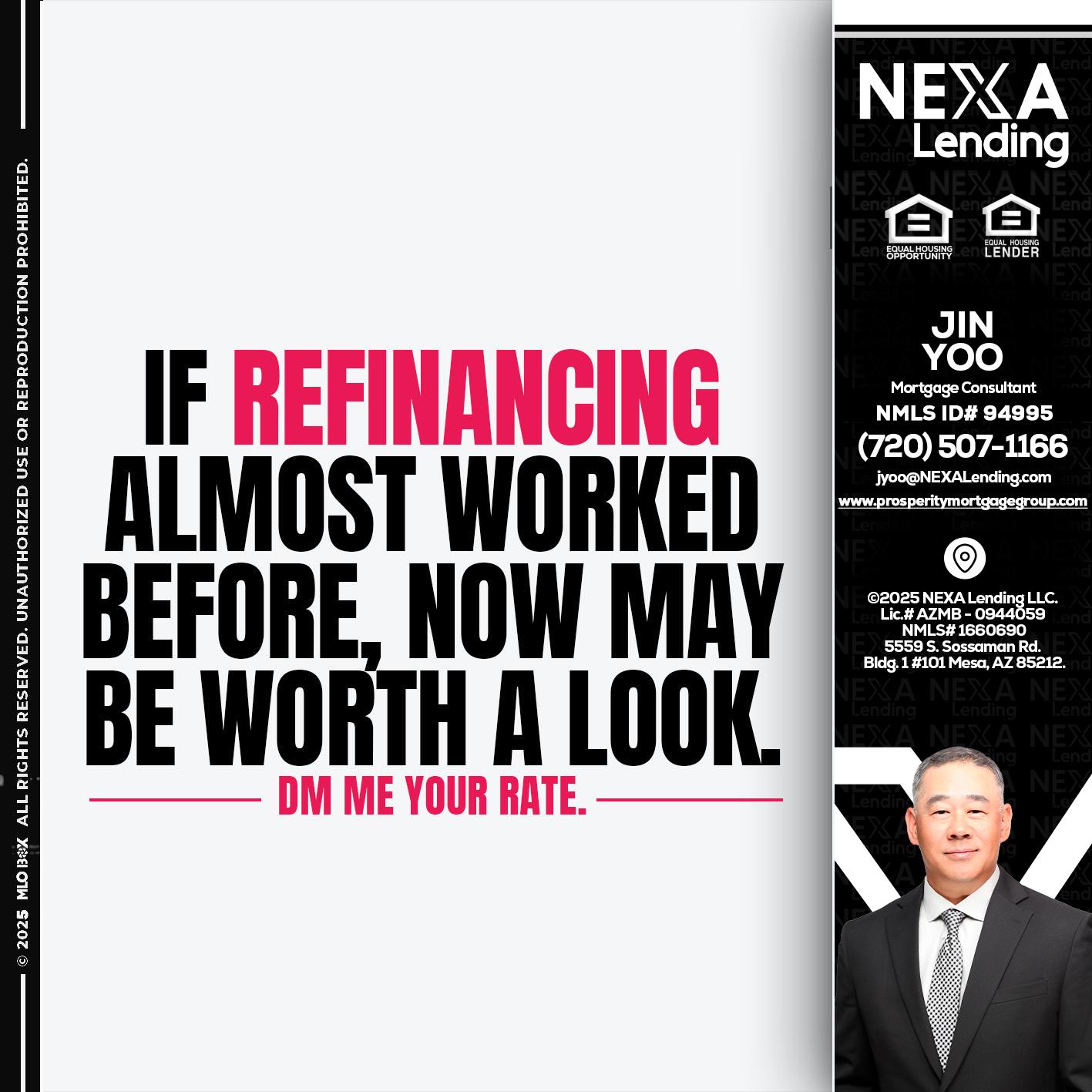 if refinancing - Jin Yoo -Mortgage Consultant