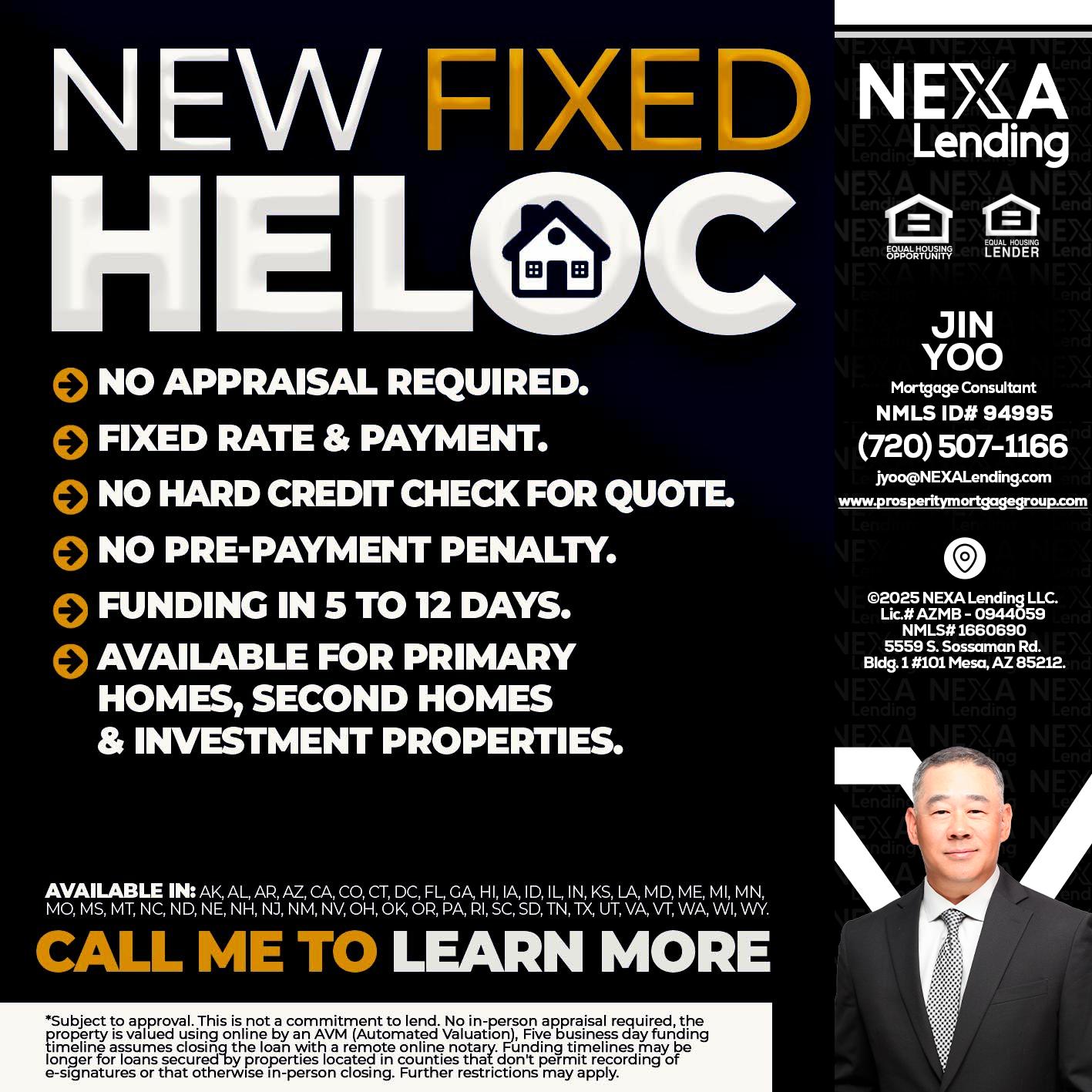 HELOC - Jin Yoo -Mortgage Consultant