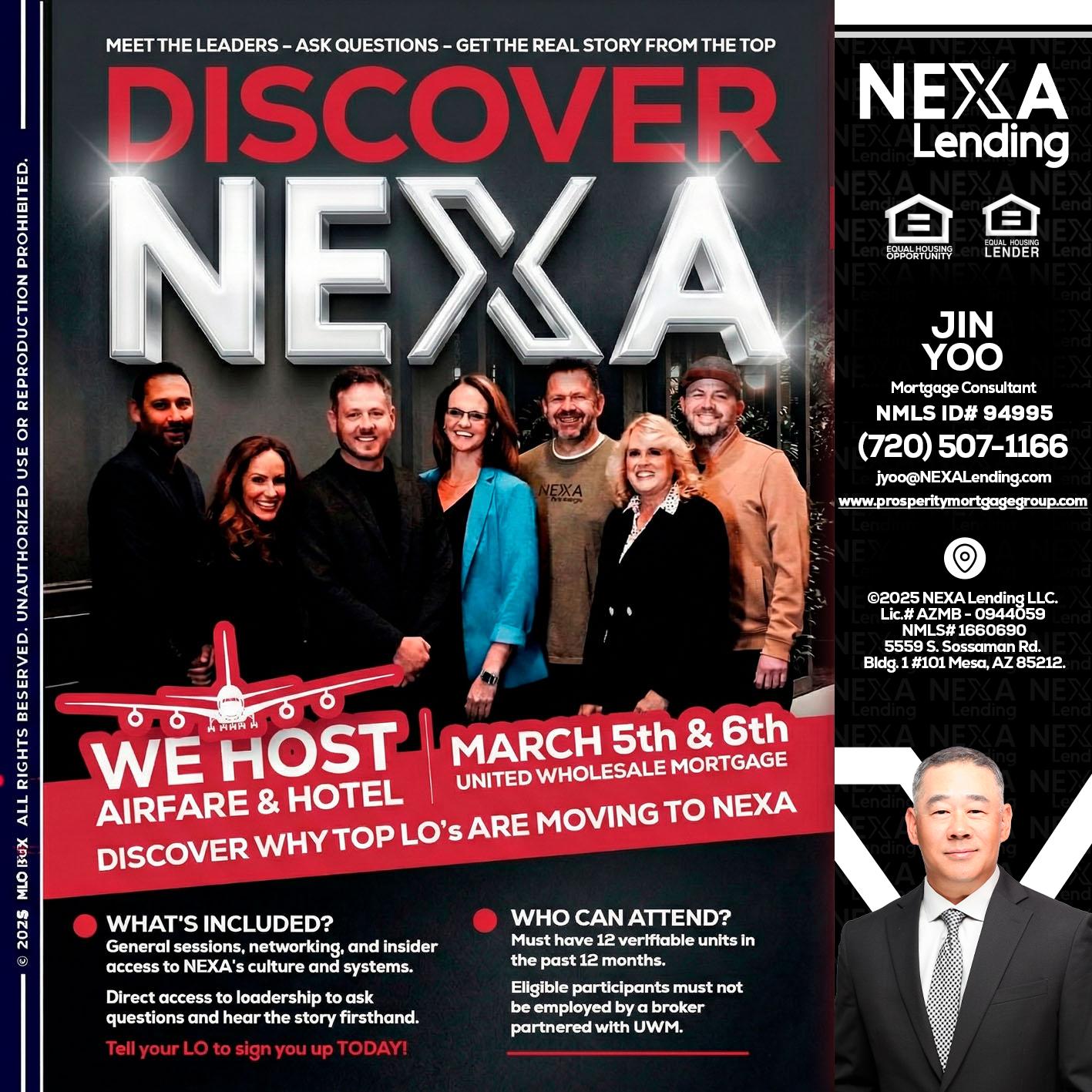 DISCOVER NEXA - Jin Yoo -Mortgage Consultant