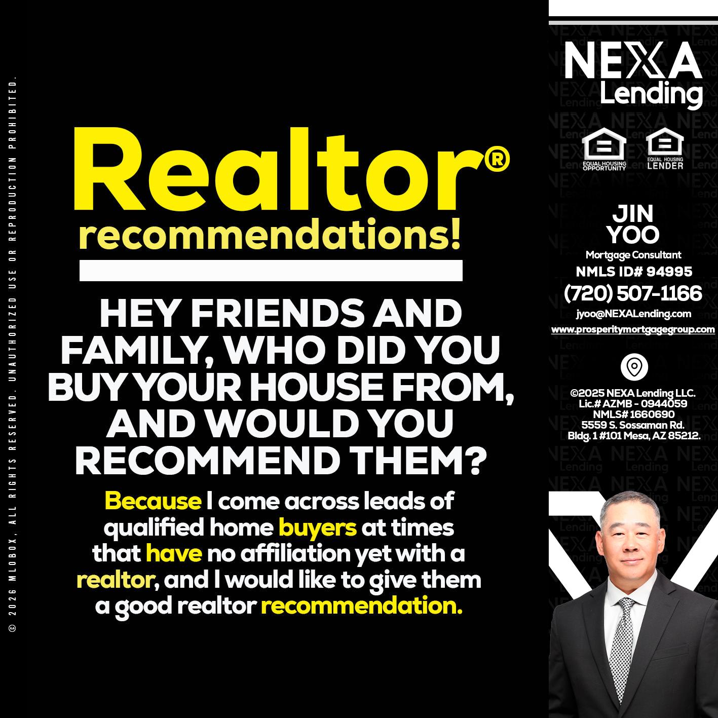 REALTOR - Jin Yoo -Mortgage Consultant