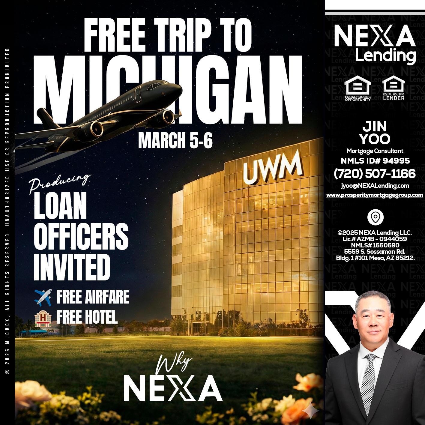 free Michigan trip - Jin Yoo -Mortgage Consultant
