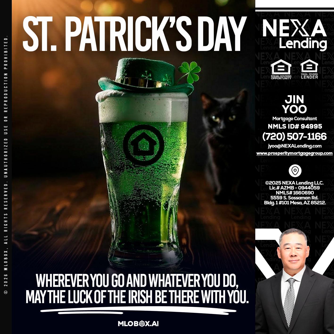 st. Patricks day - Jin Yoo -Mortgage Consultant