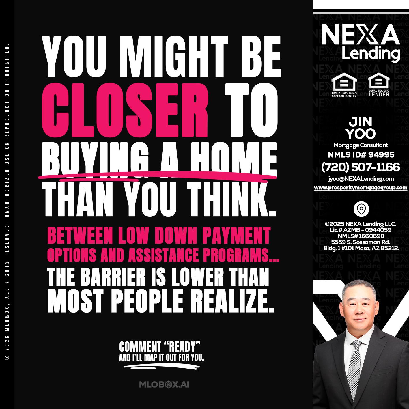 YOU MIGHT BE - Jin Yoo -Mortgage Consultant