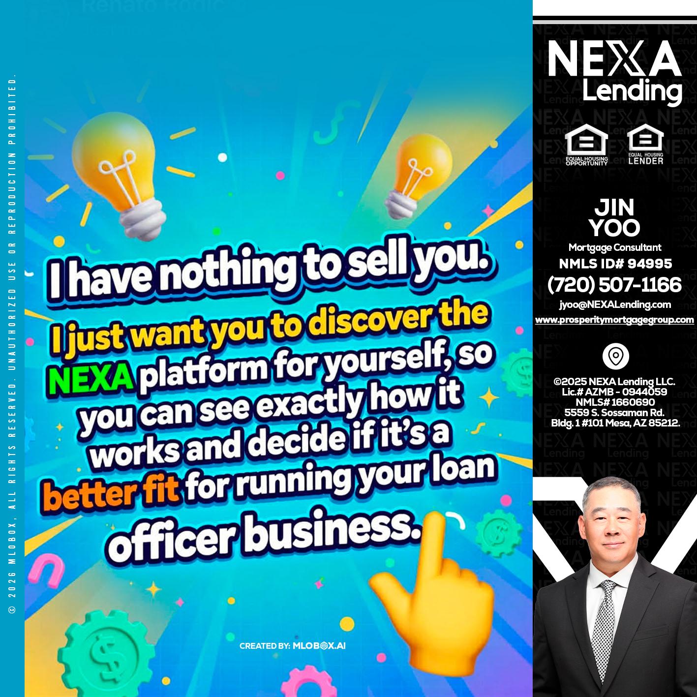 I HAVE NOTHING - Jin Yoo -Mortgage Consultant