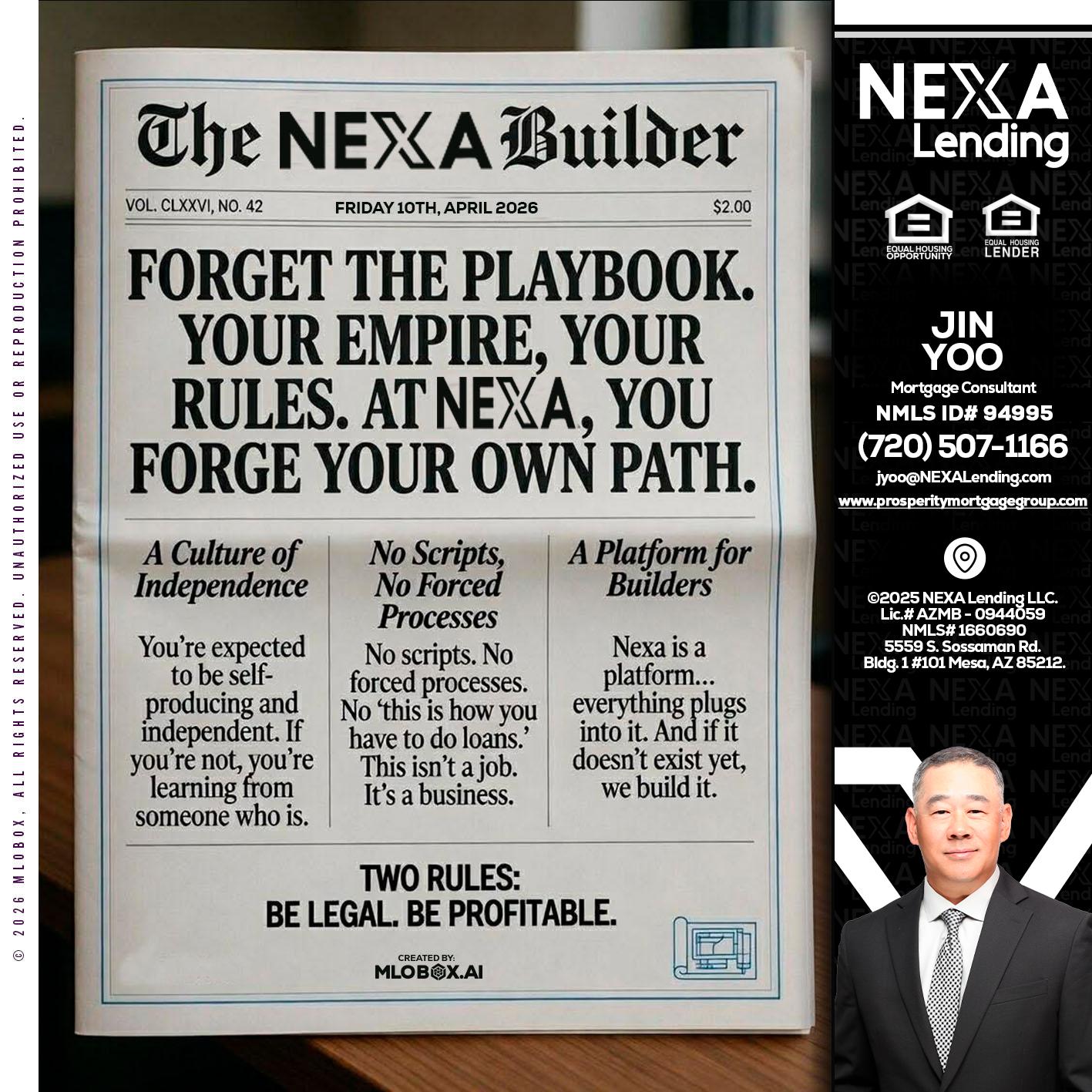 THE NEXA BUILDER - Jin Yoo -Mortgage Consultant