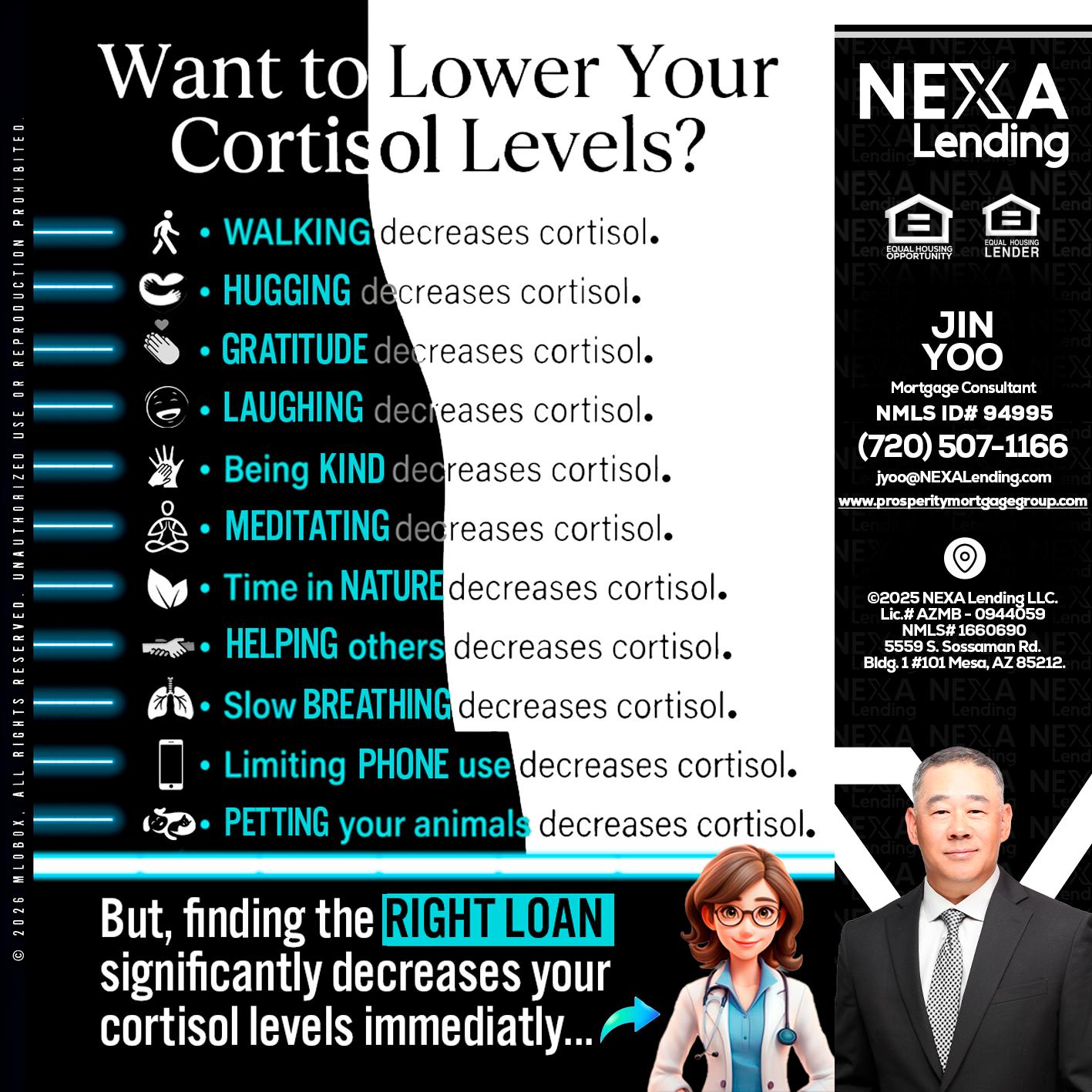 Want to lower Your Cortisol Levels? - Jin Yoo -Mortgage Consultant