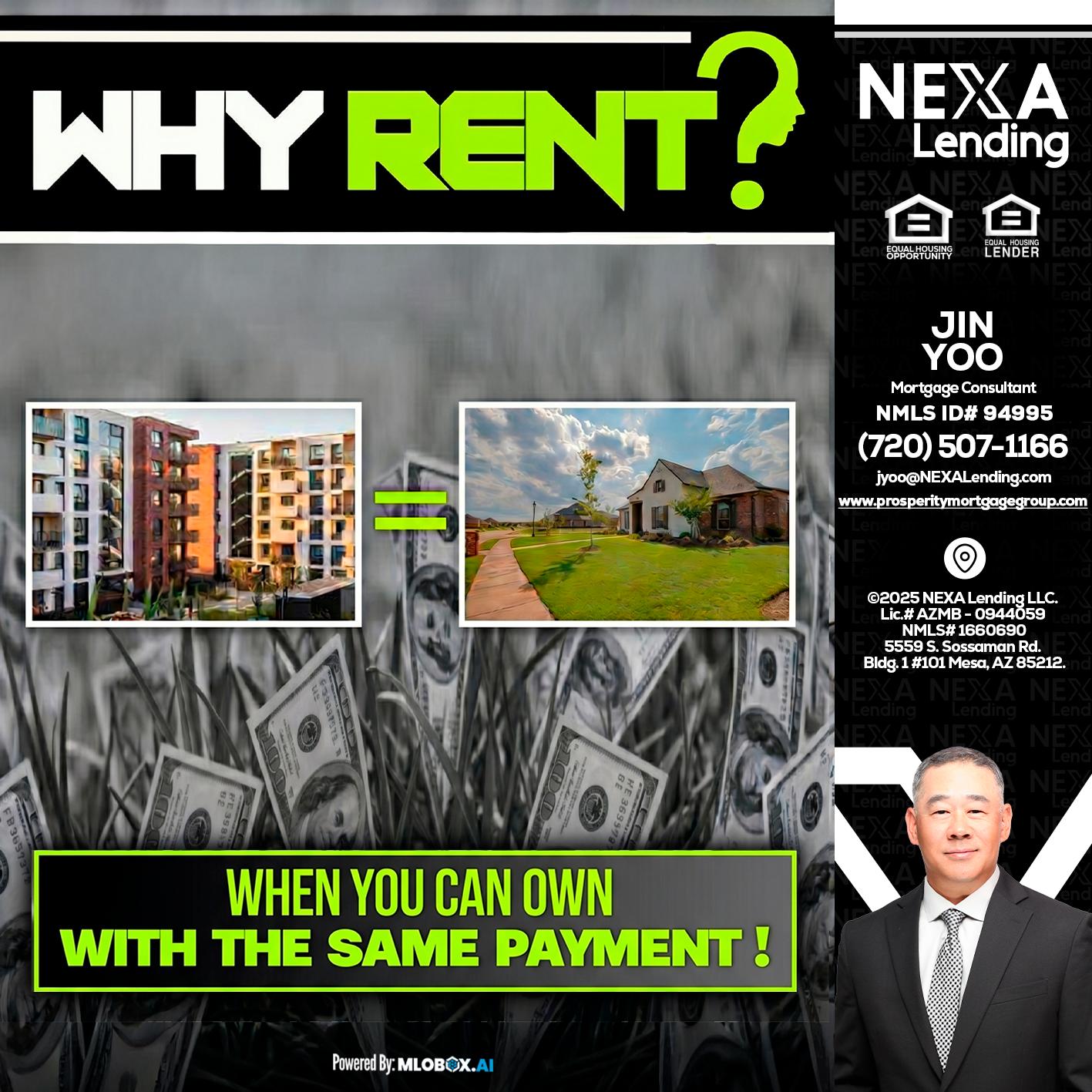 WHY RENT? - Jin Yoo -Mortgage Consultant