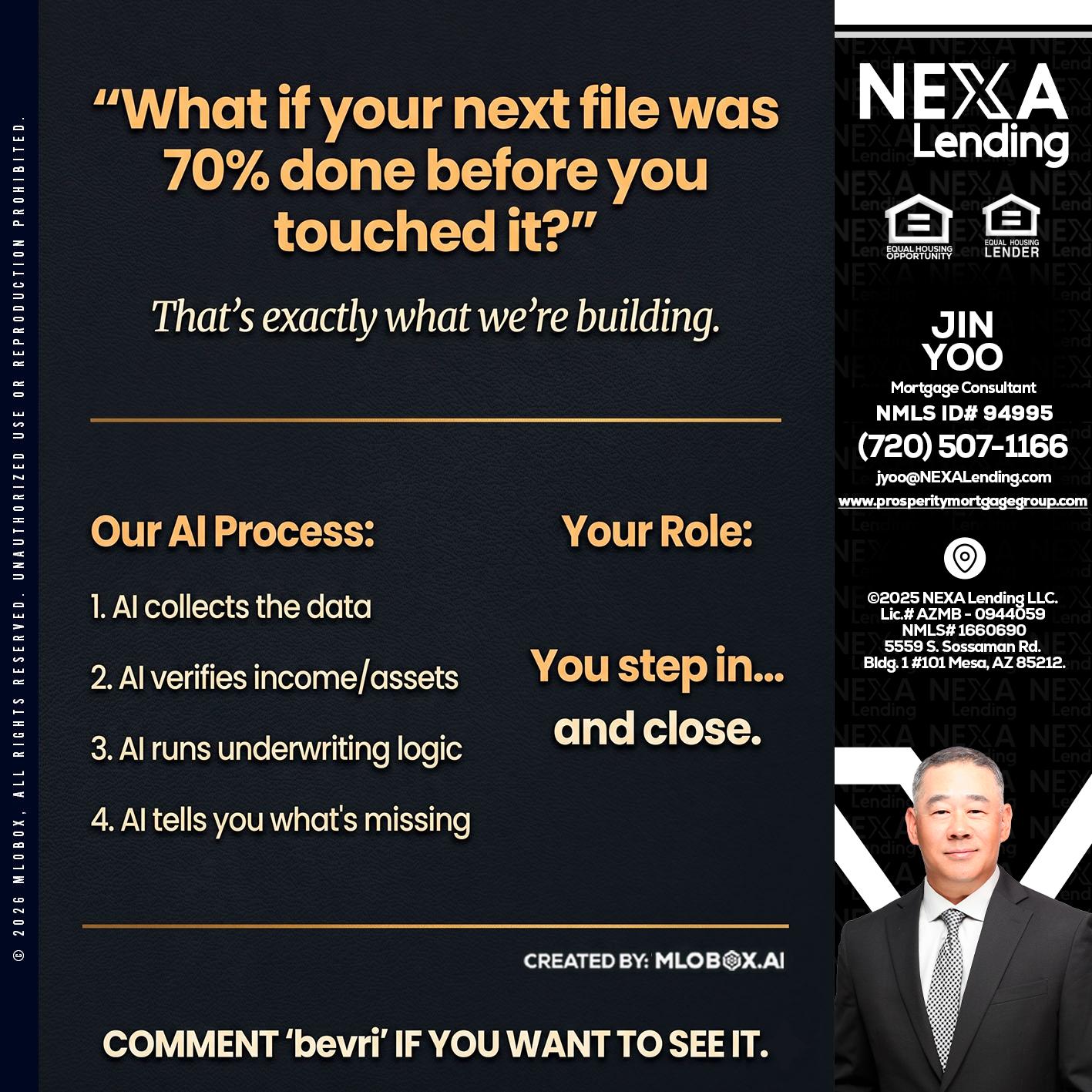 WHAT IF YOUR - Jin Yoo -Mortgage Consultant