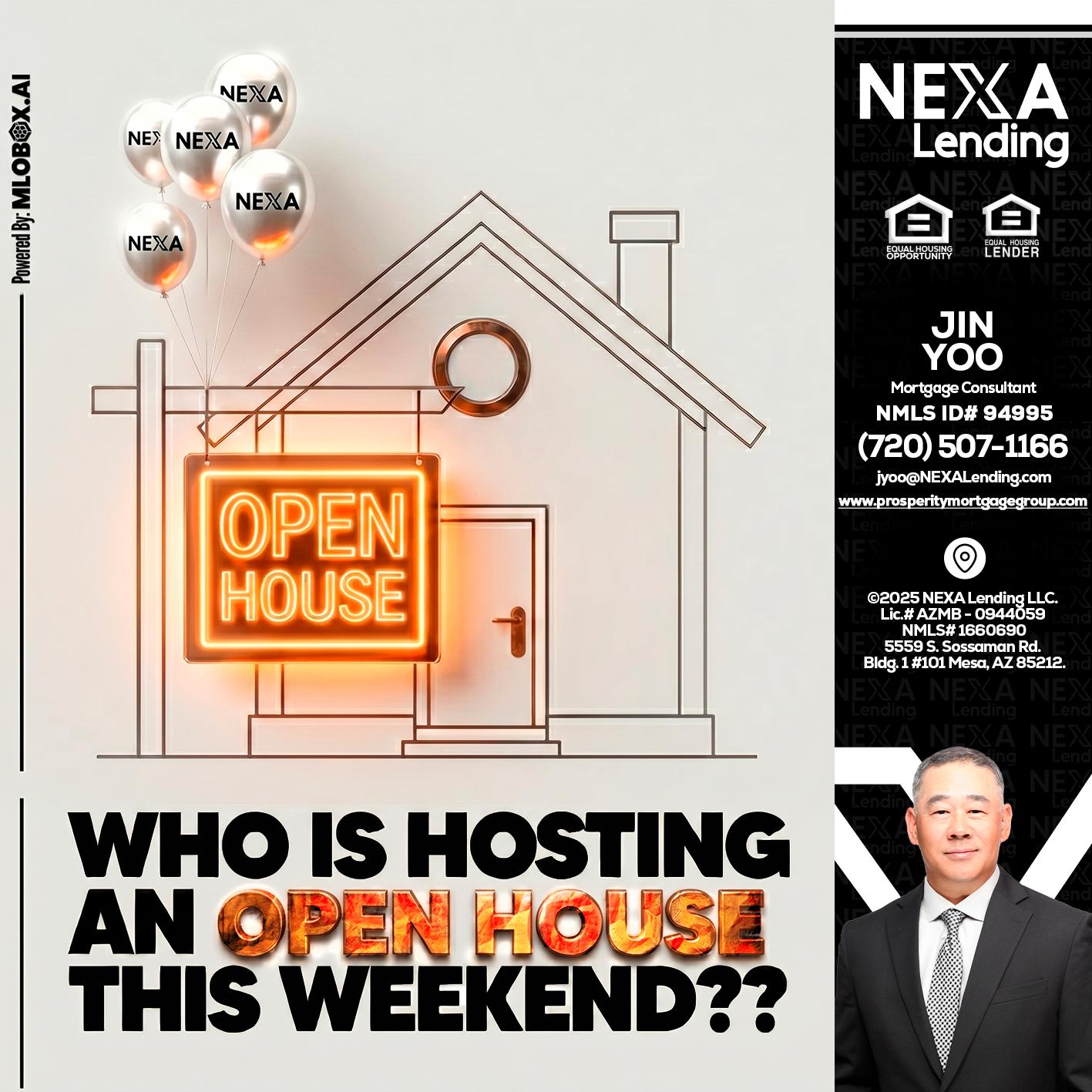 OPEN HOUSES - Jin Yoo -Mortgage Consultant