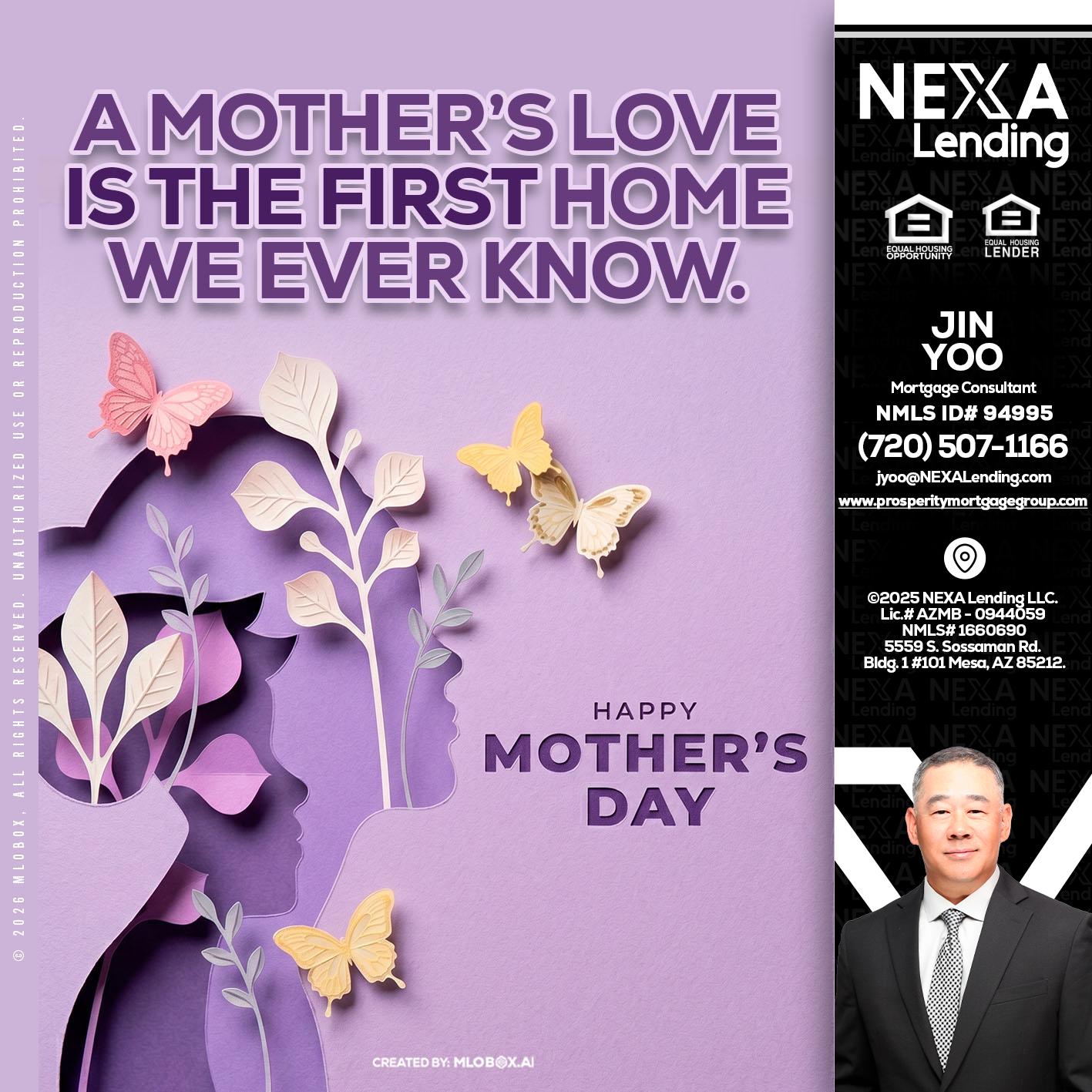 MOTHERS DAY - Jin Yoo -Mortgage Consultant