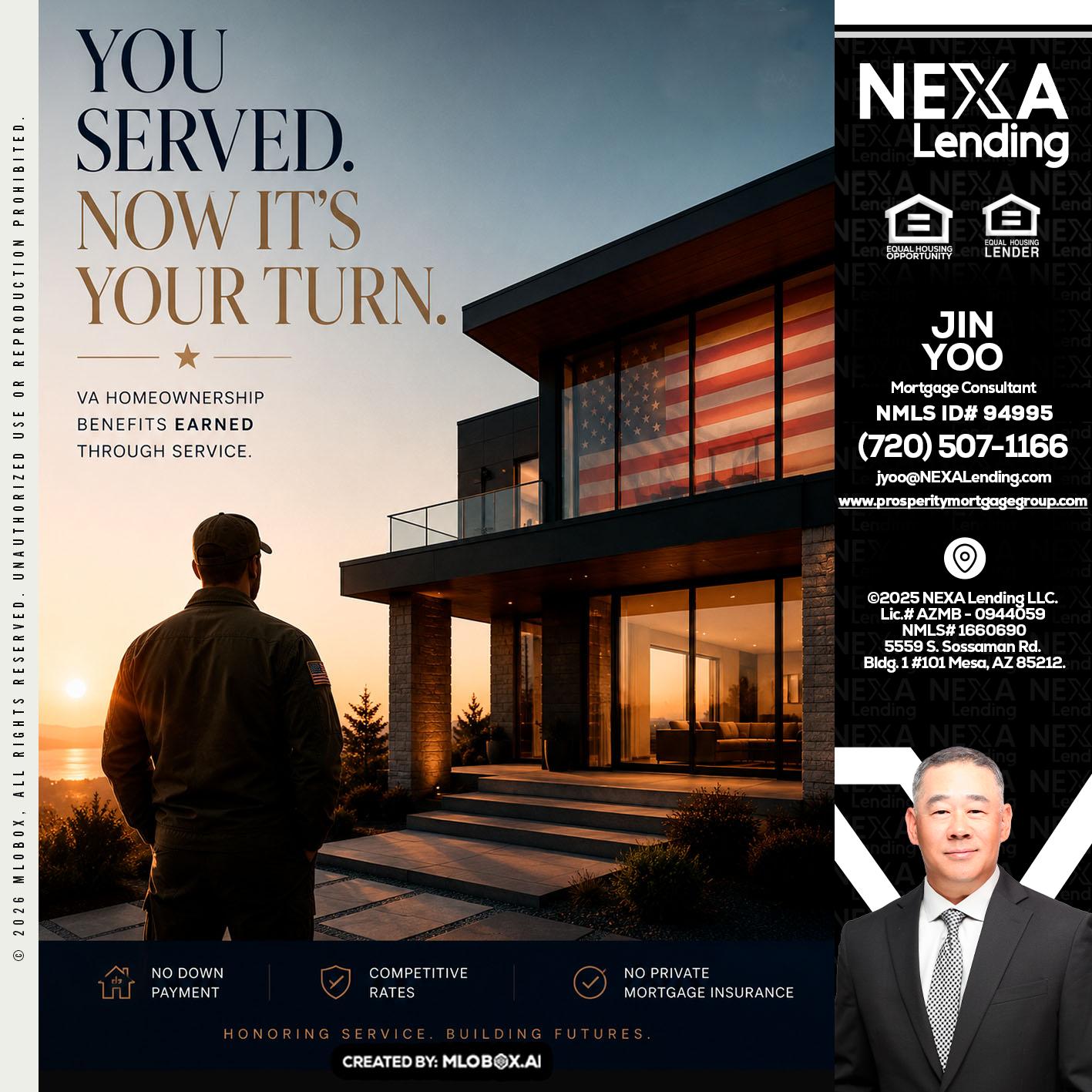 YOU SERVED - Jin Yoo -Mortgage Consultant