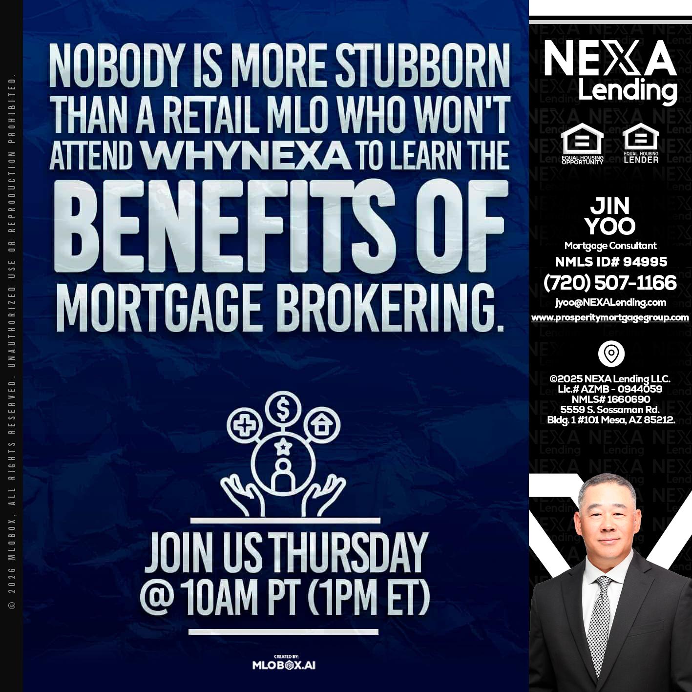 NOBODY IS MORE - Jin Yoo -Mortgage Consultant