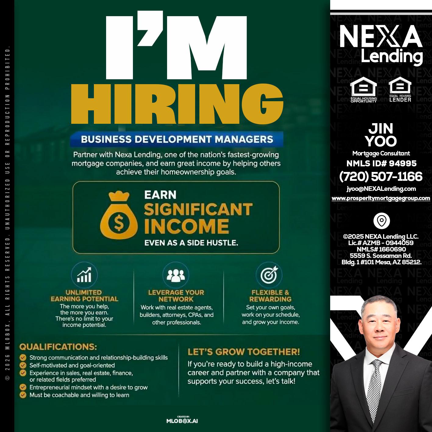 IM HIRING - Jin Yoo -Mortgage Consultant
