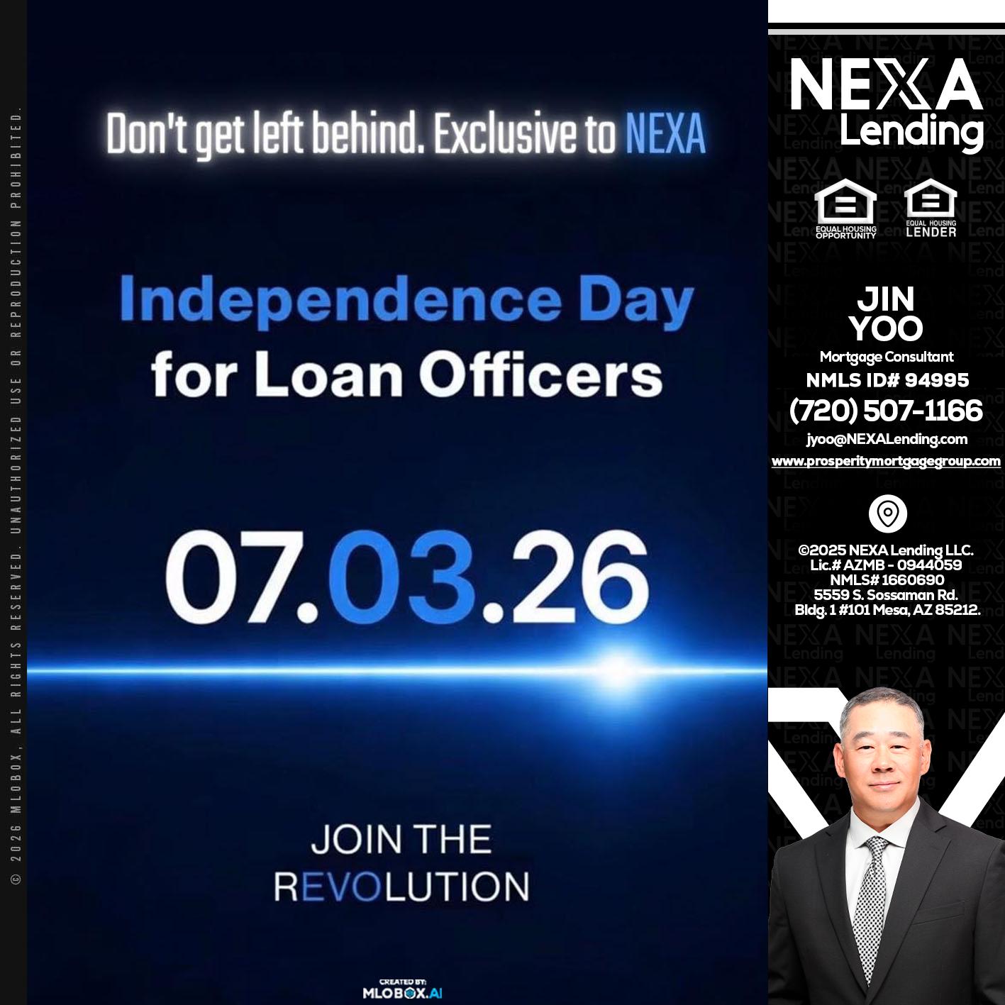 INDEPENDENCE DAY - Jin Yoo -Mortgage Consultant