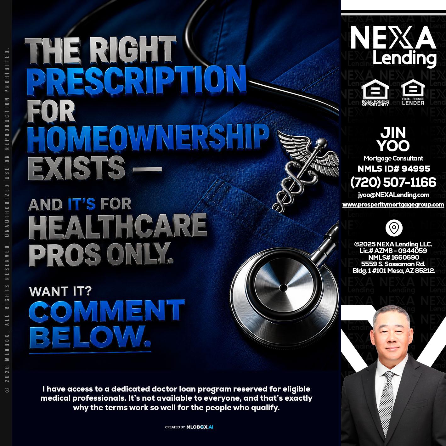THE RIGHT PRESCRIPTION - Jin Yoo -Mortgage Consultant