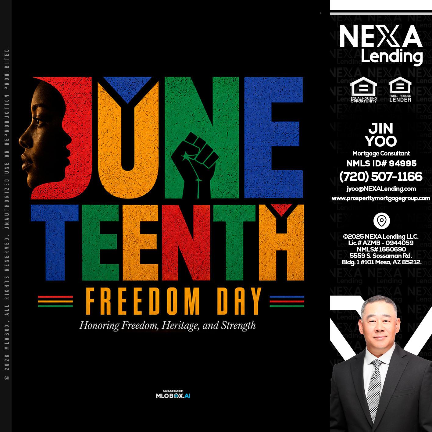 Juneteenth - Jin Yoo -Mortgage Consultant