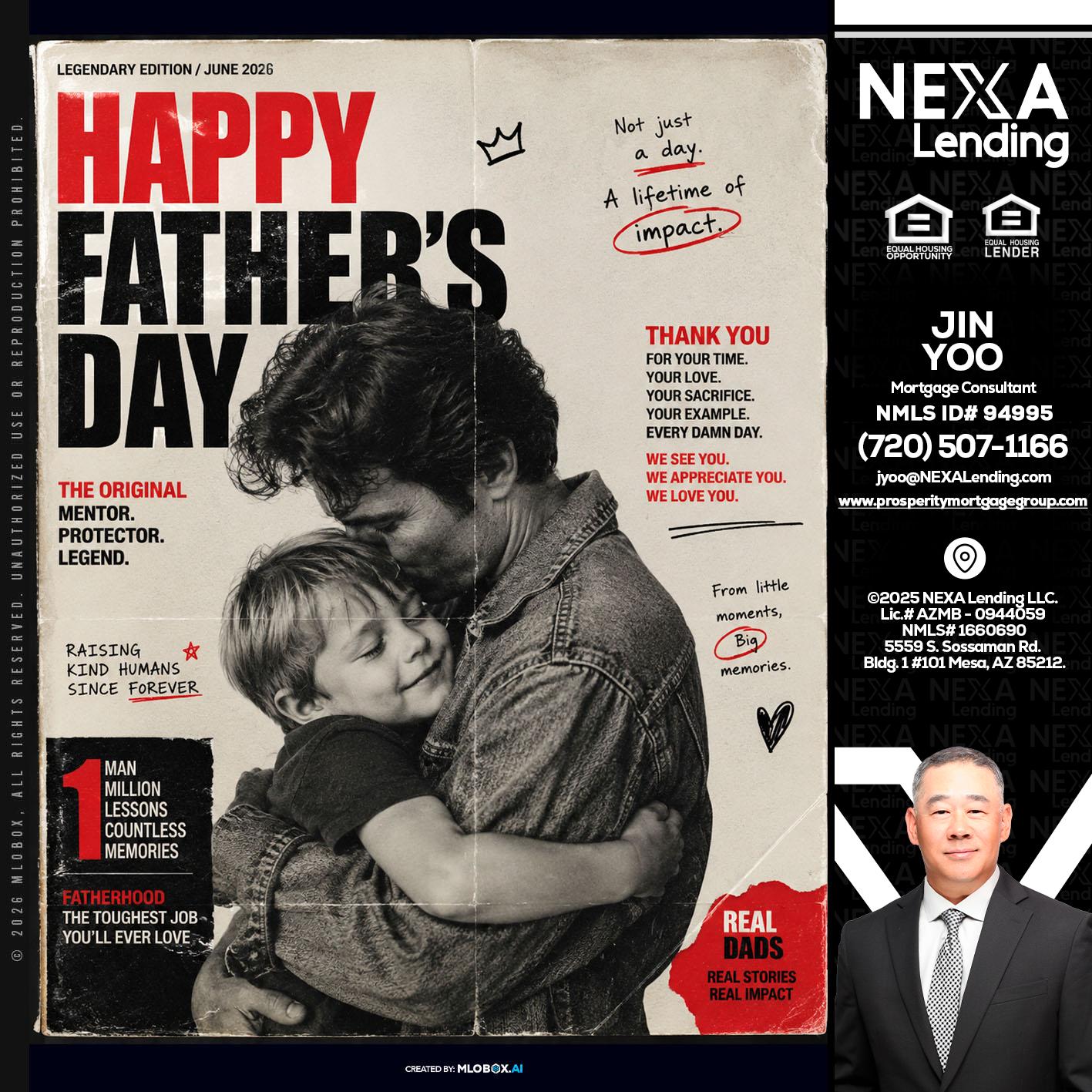 HAPPY FATHERS DAY - Jin Yoo -Mortgage Consultant