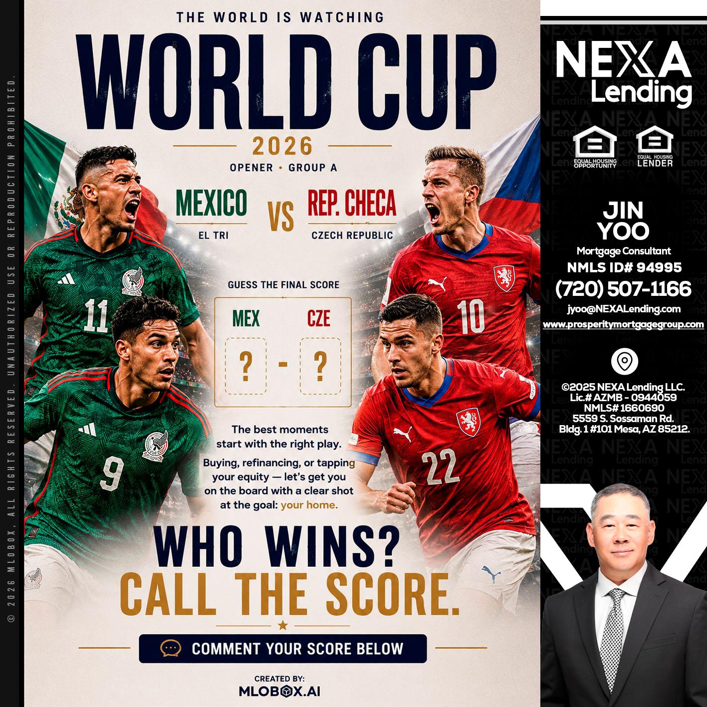 WORLD CUP 2026 - Jin Yoo -Mortgage Consultant