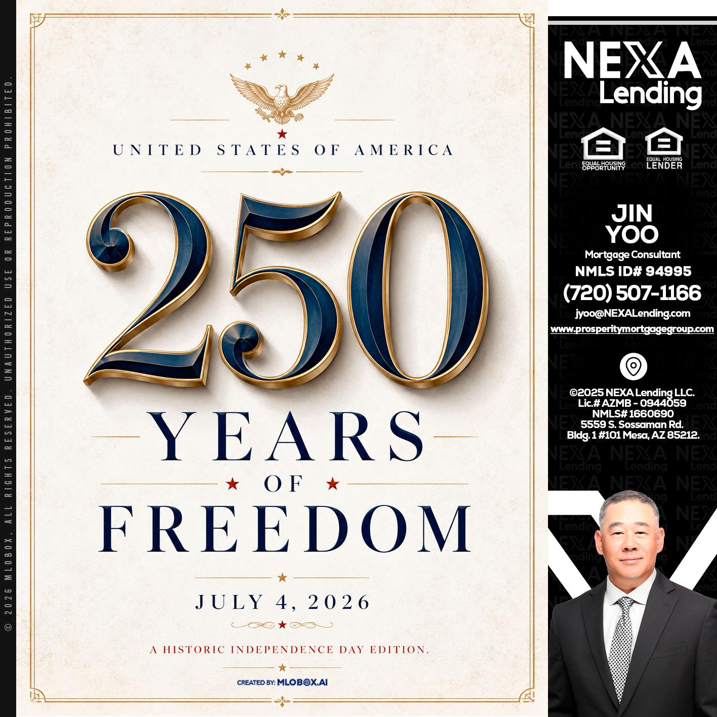 250 YEARS - Jin Yoo -Mortgage Consultant