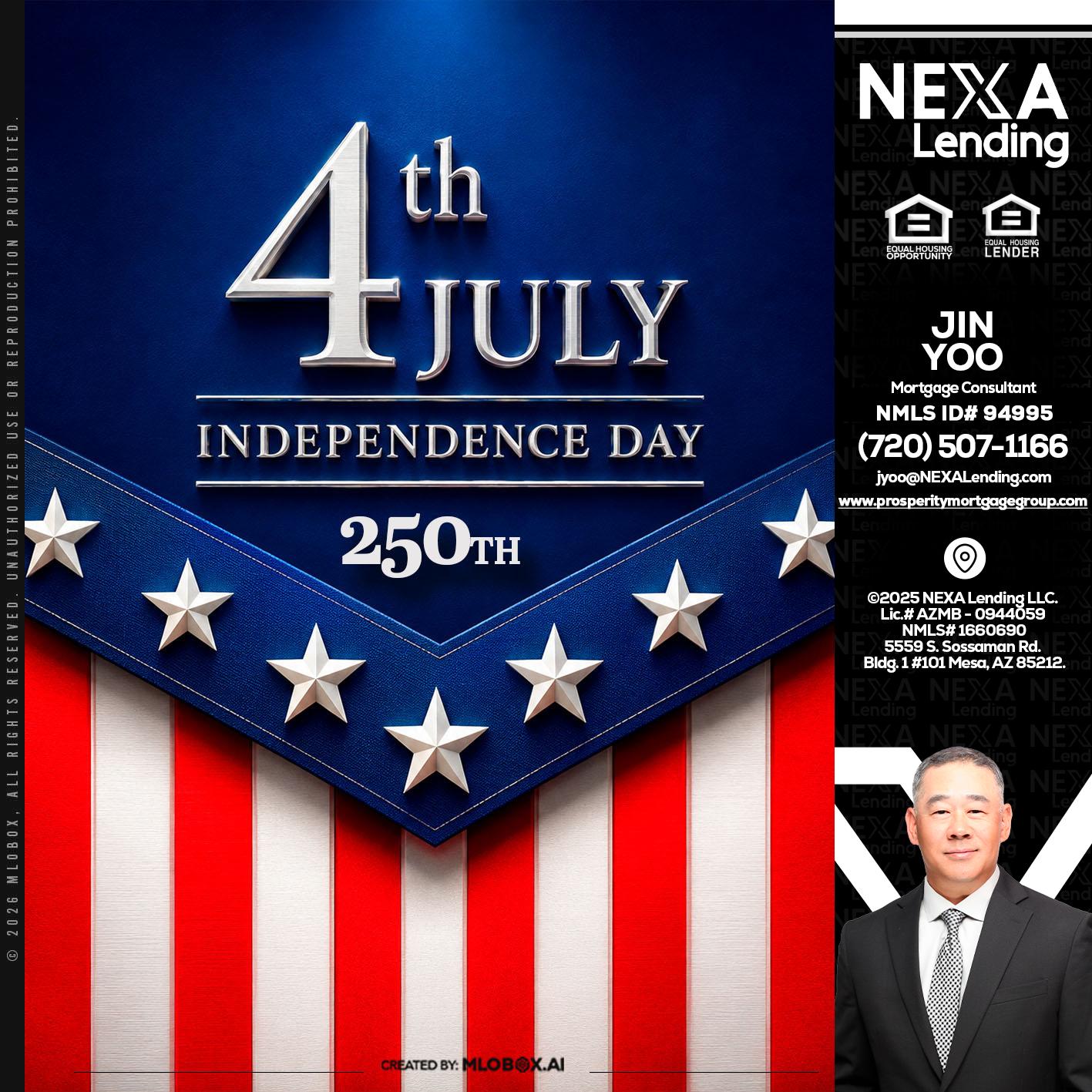 4th of july - Jin Yoo -Mortgage Consultant
