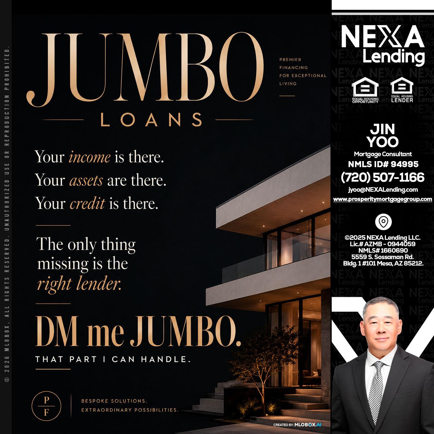 JUMBO LOANS - Jin Yoo -Mortgage Consultant