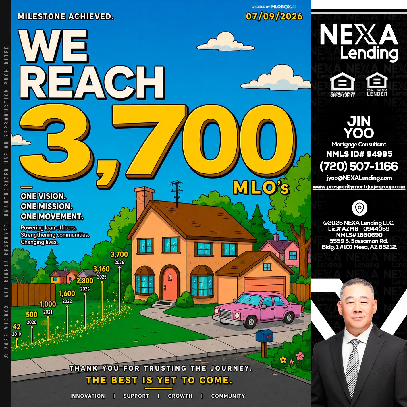 3,700 MLO's - Jin Yoo -Mortgage Consultant