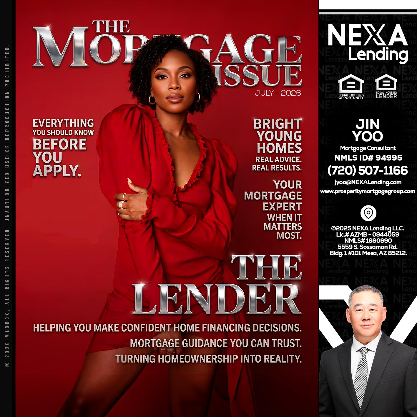 THE MORTGAGE ISSUE JULY - Jin Yoo -Mortgage Consultant