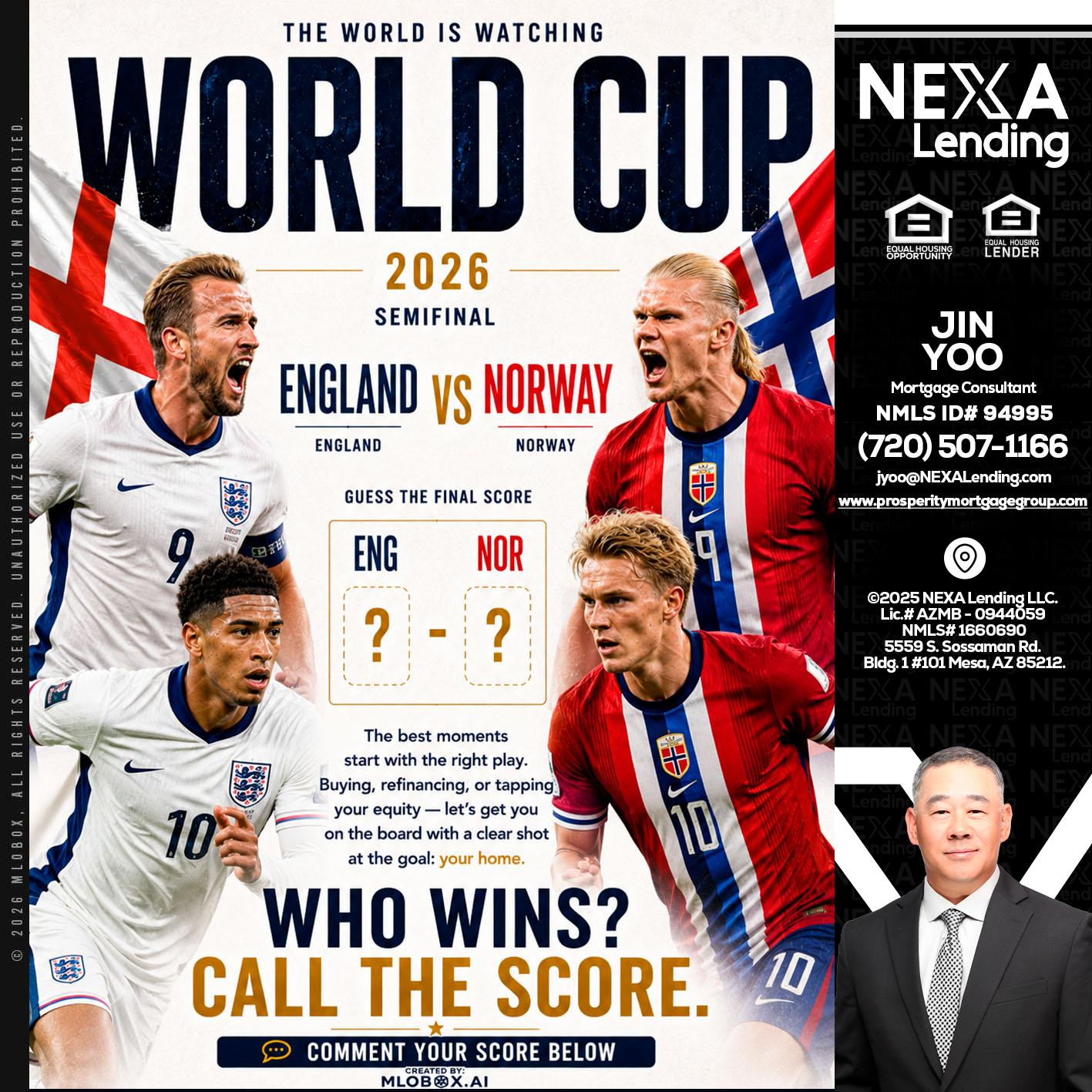WORLD CUP 2026 - Jin Yoo -Mortgage Consultant
