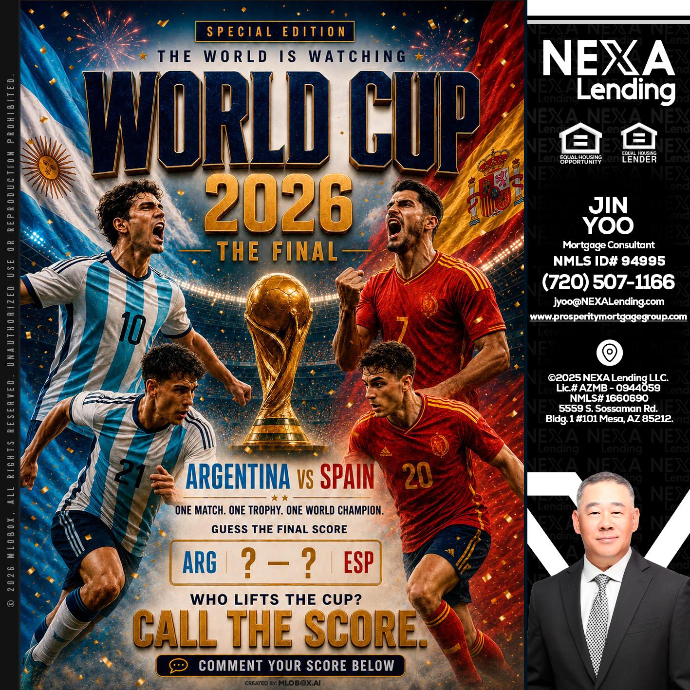 World Cup 2026 finals - Jin Yoo -Mortgage Consultant