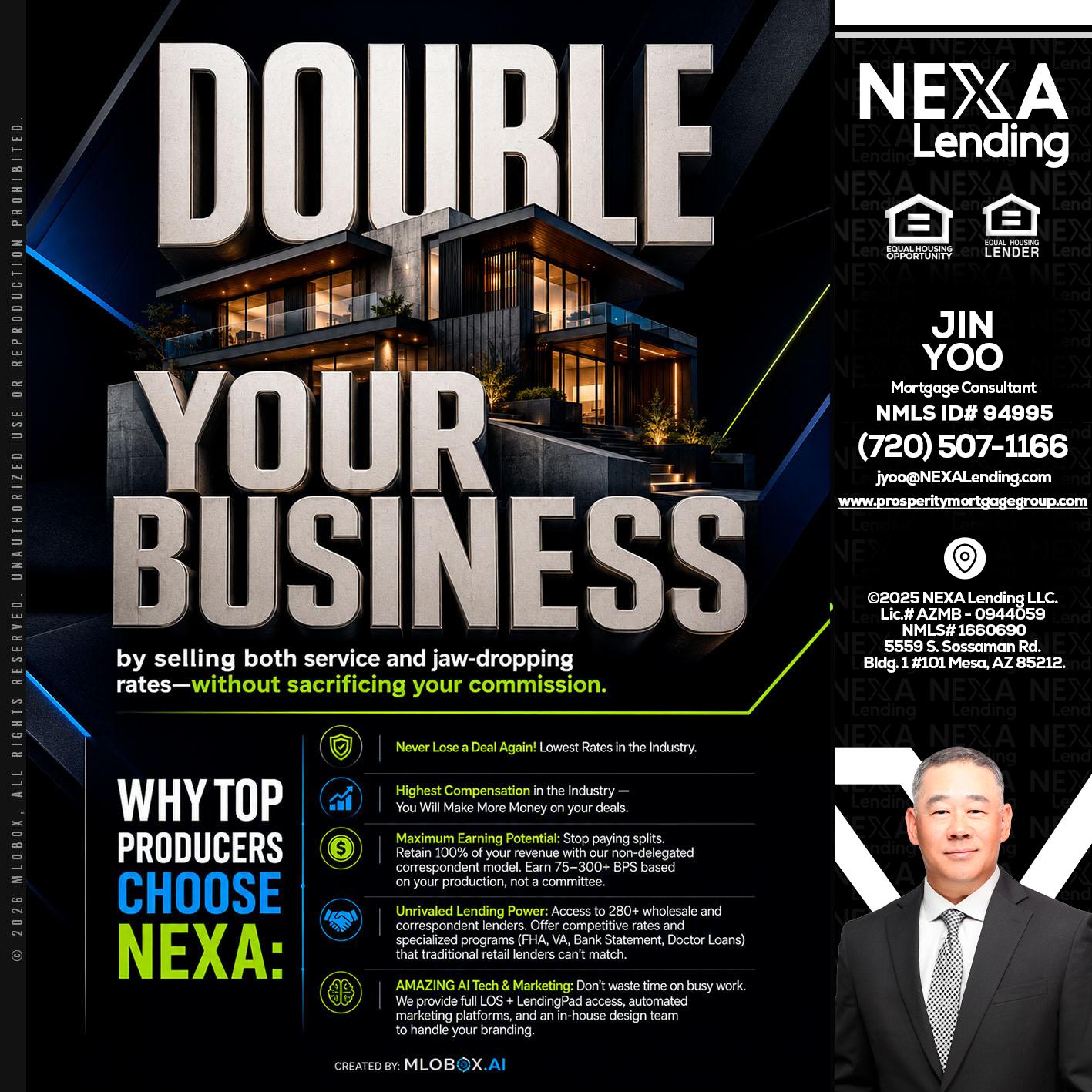 DOUBLE YOUR BUSINESS - Jin Yoo -Mortgage Consultant