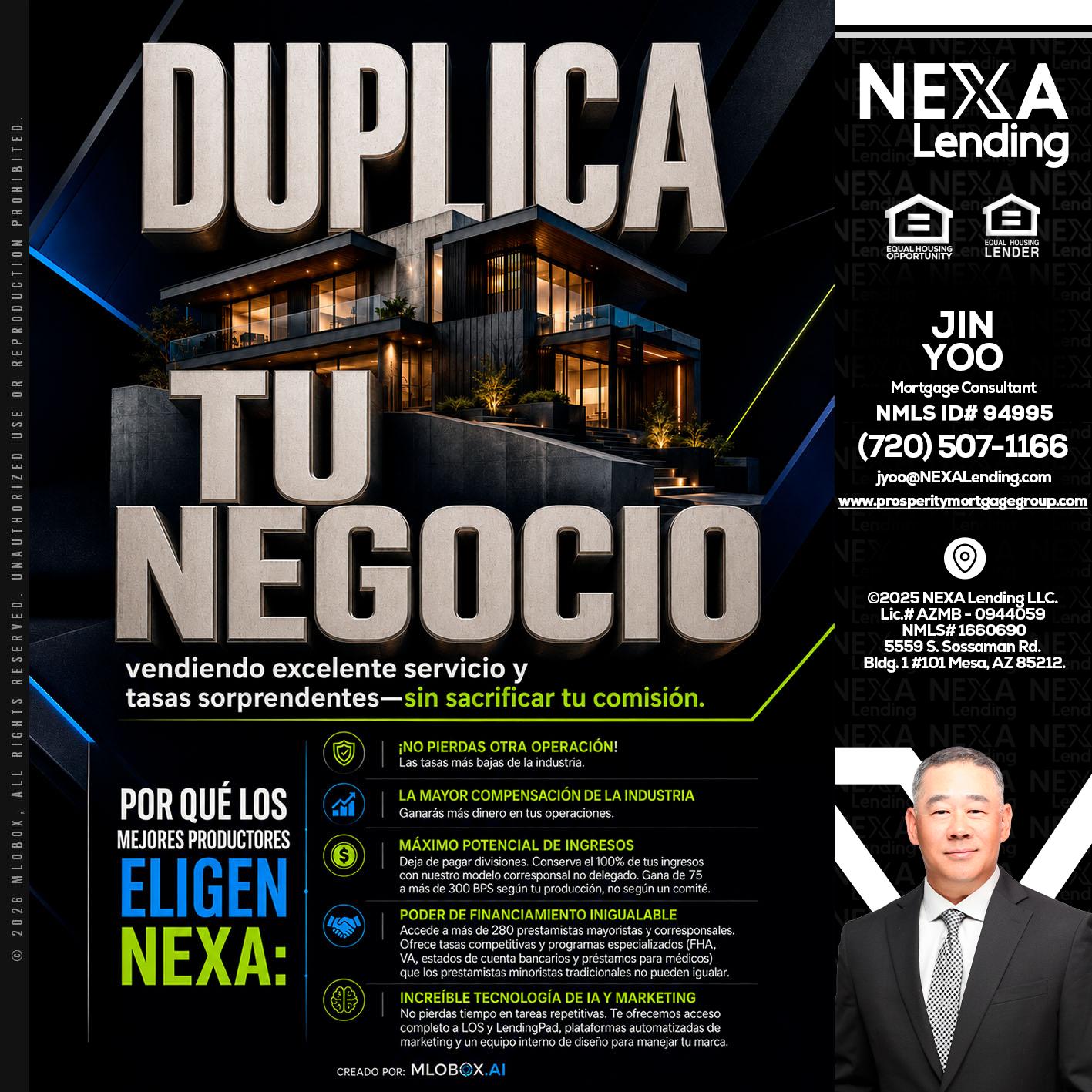 DUPLICA TU NEGOCIO - Jin Yoo -Mortgage Consultant