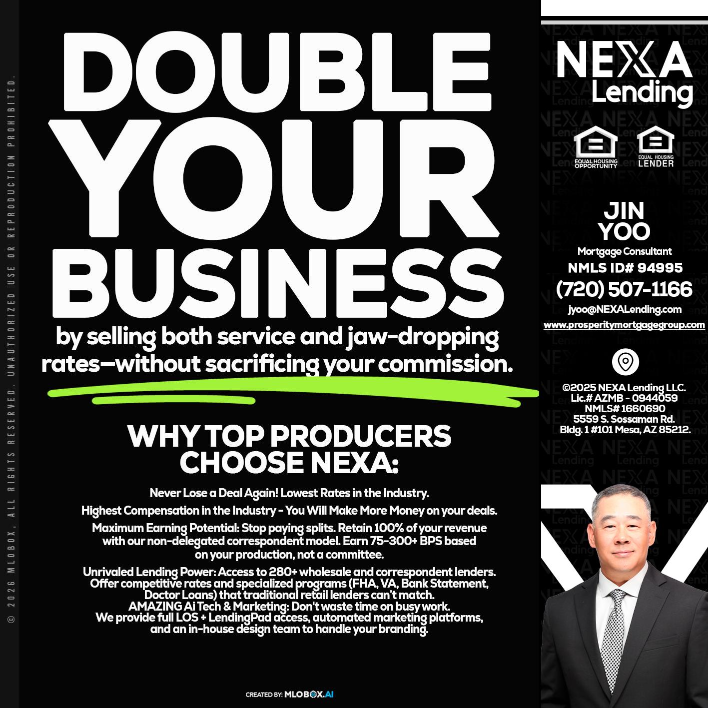 DOUBLE YOUR BUSINESS - Jin Yoo -Mortgage Consultant