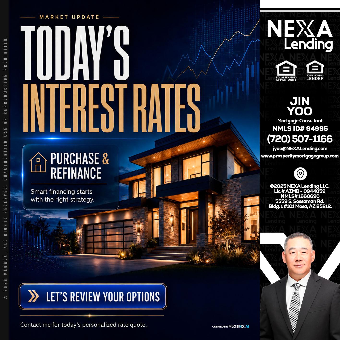 TODAYS RATES - Jin Yoo -Mortgage Consultant