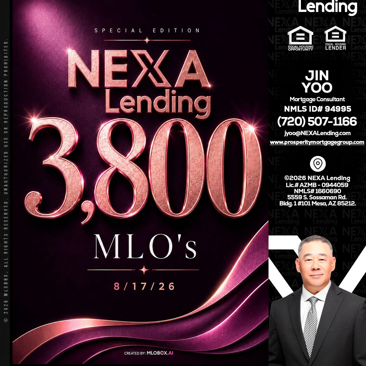 3800 MLOs - Jin Yoo -Mortgage Consultant